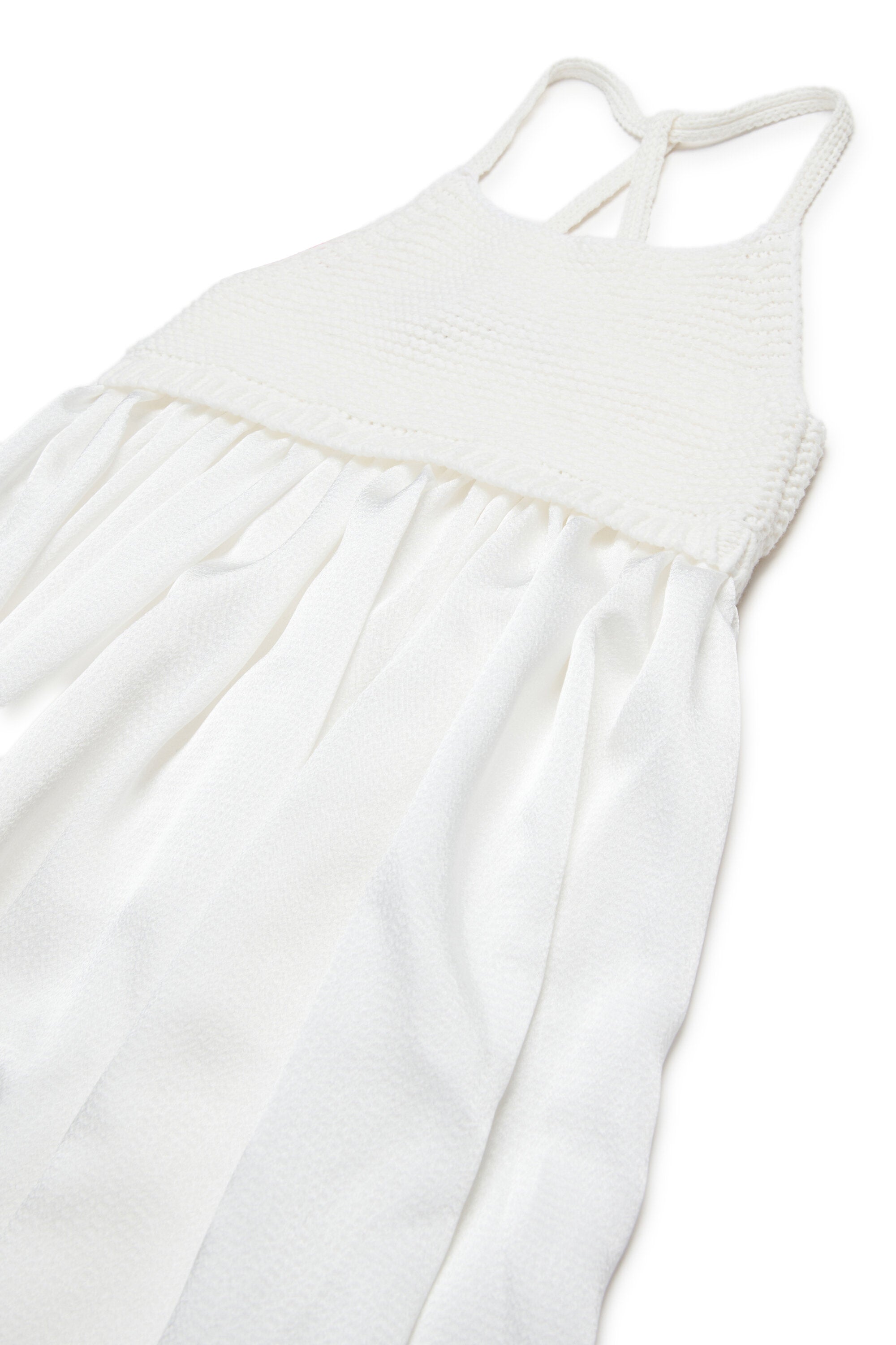 Abito doppio tessuto con top in maglia