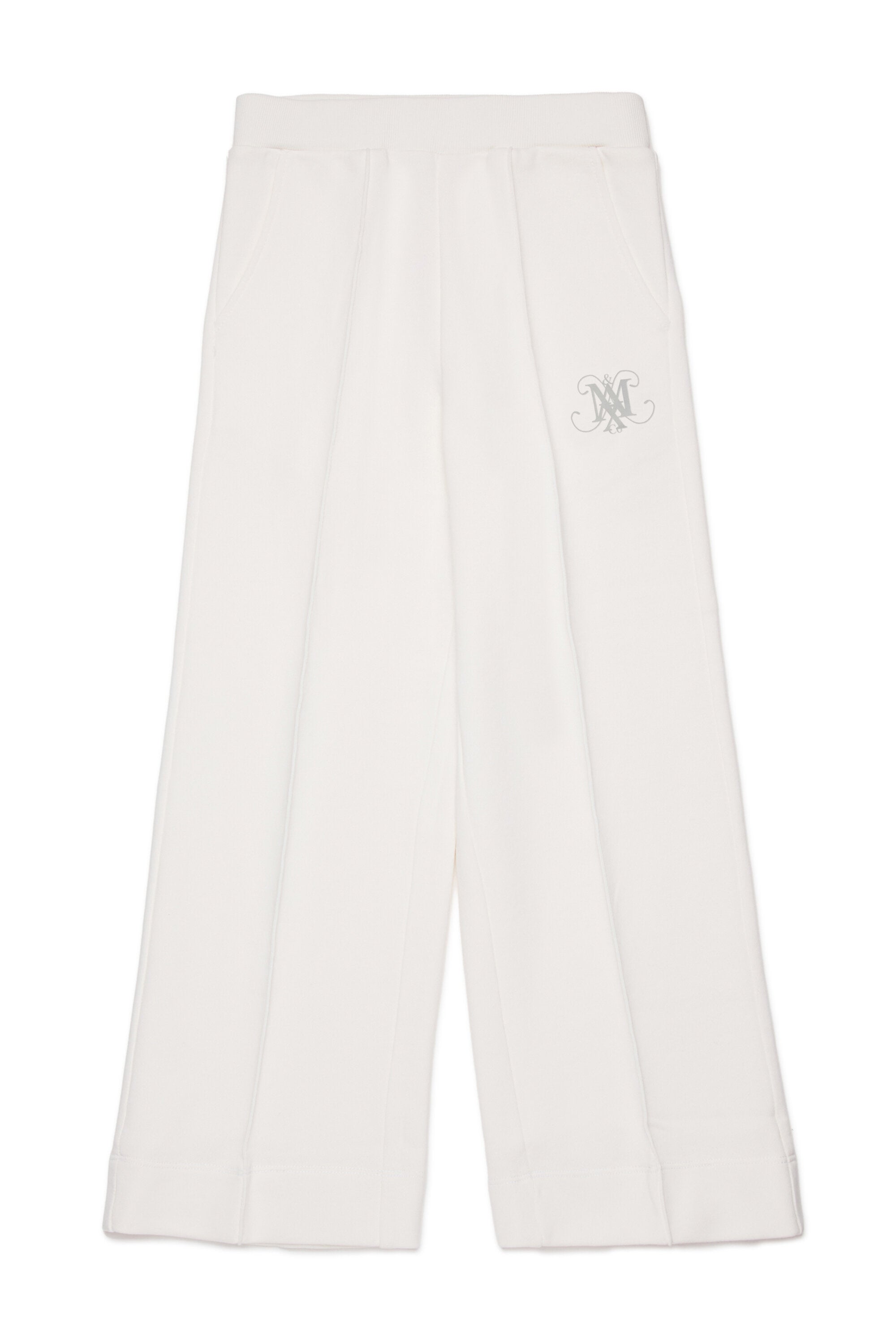 Pantaloni straight in felpa con nervature