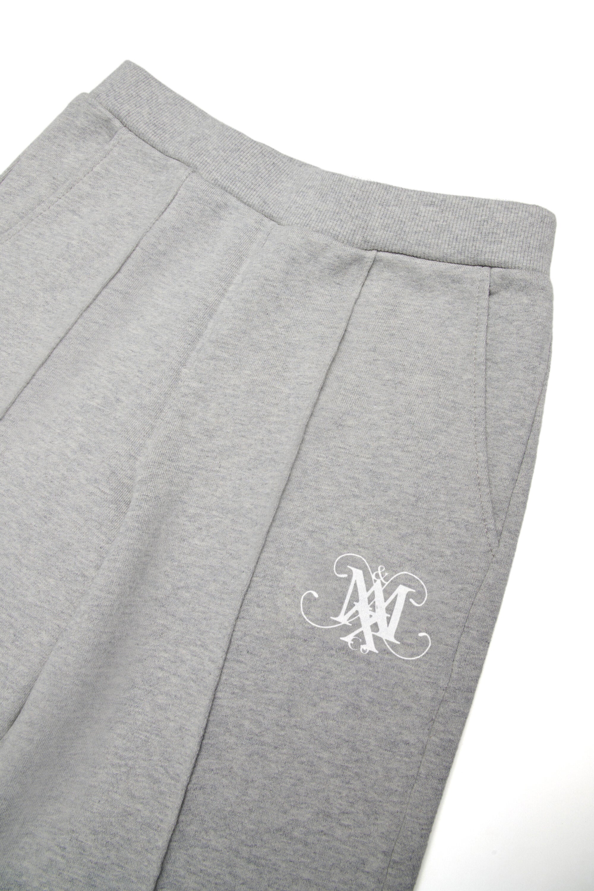 Gerade Hose aus Fleece mit Rippbündchen