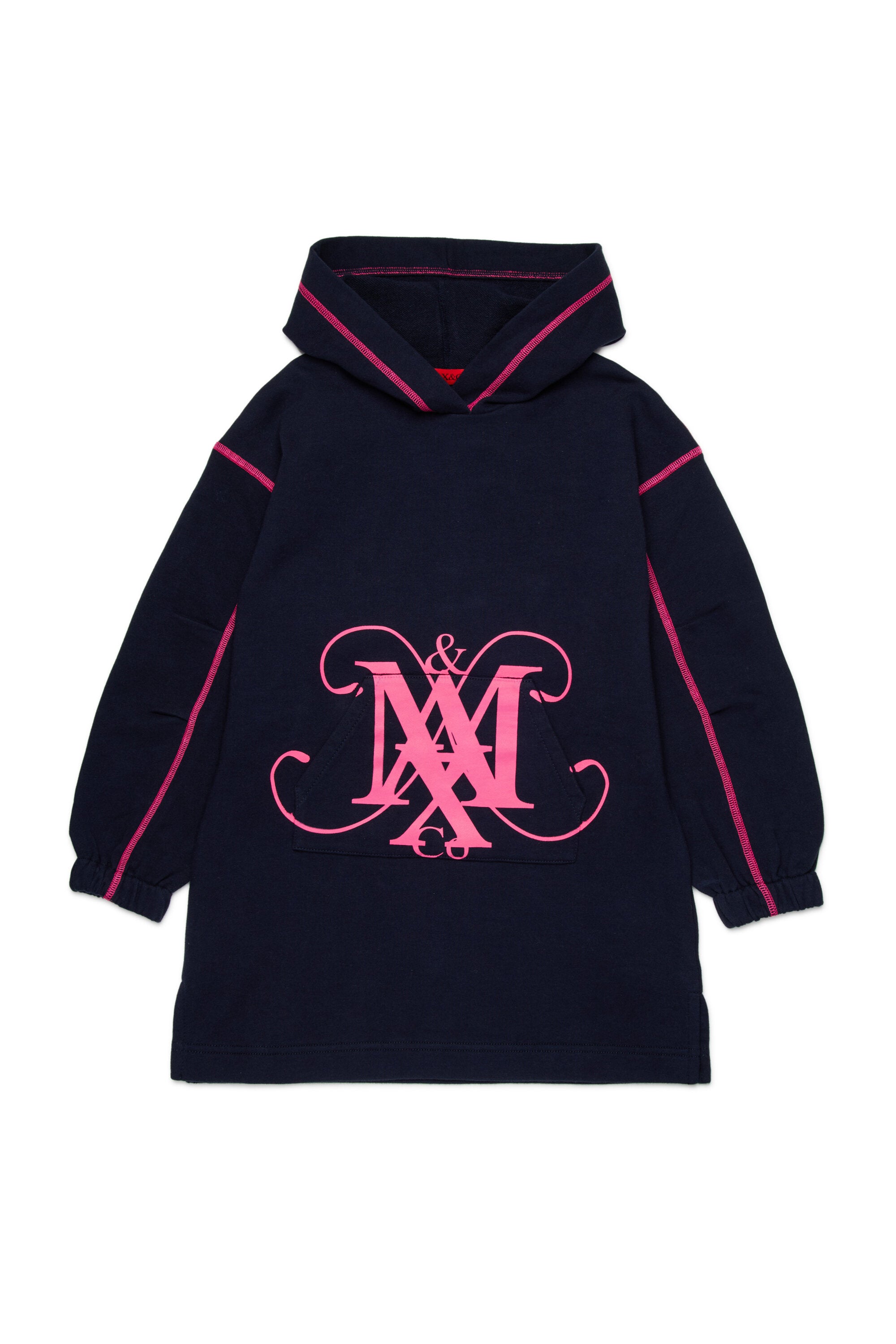 Abito maxi-felpa con stemma Monogram