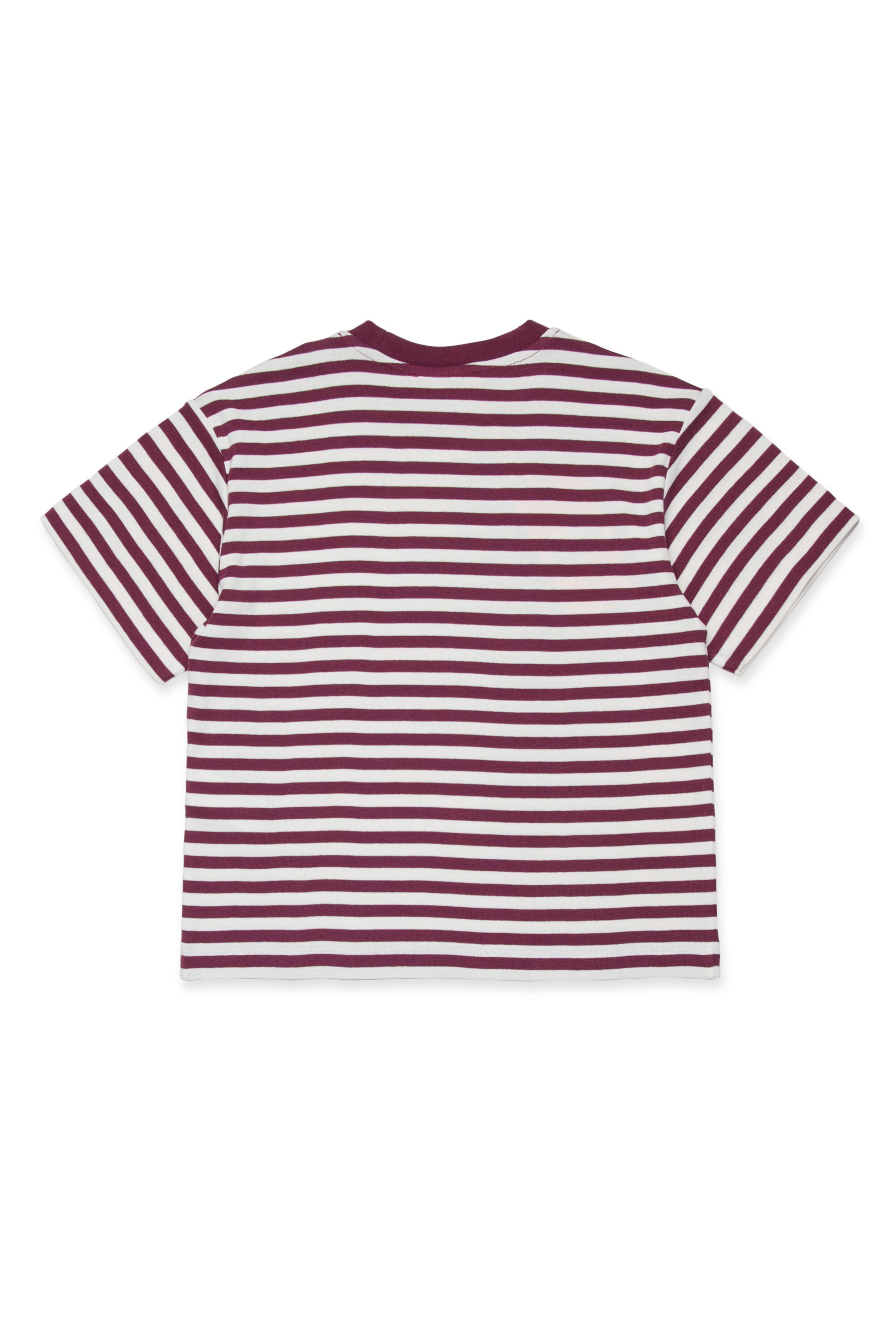 T-shirt in microcostina a righe