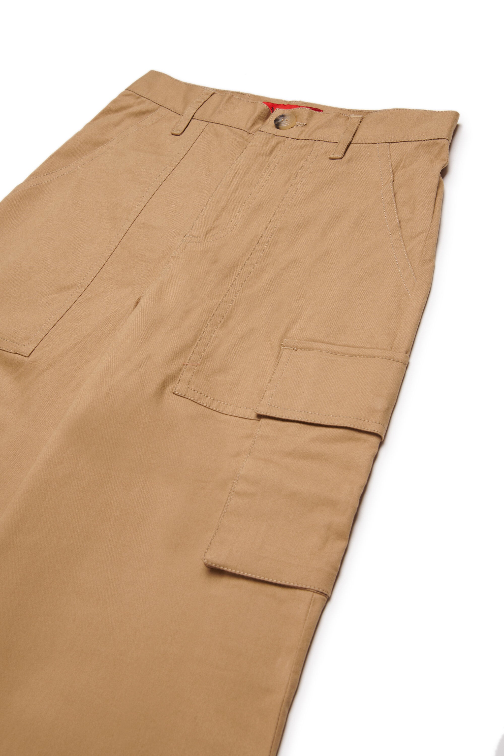 Pantaloni cargo in gabardina stretch