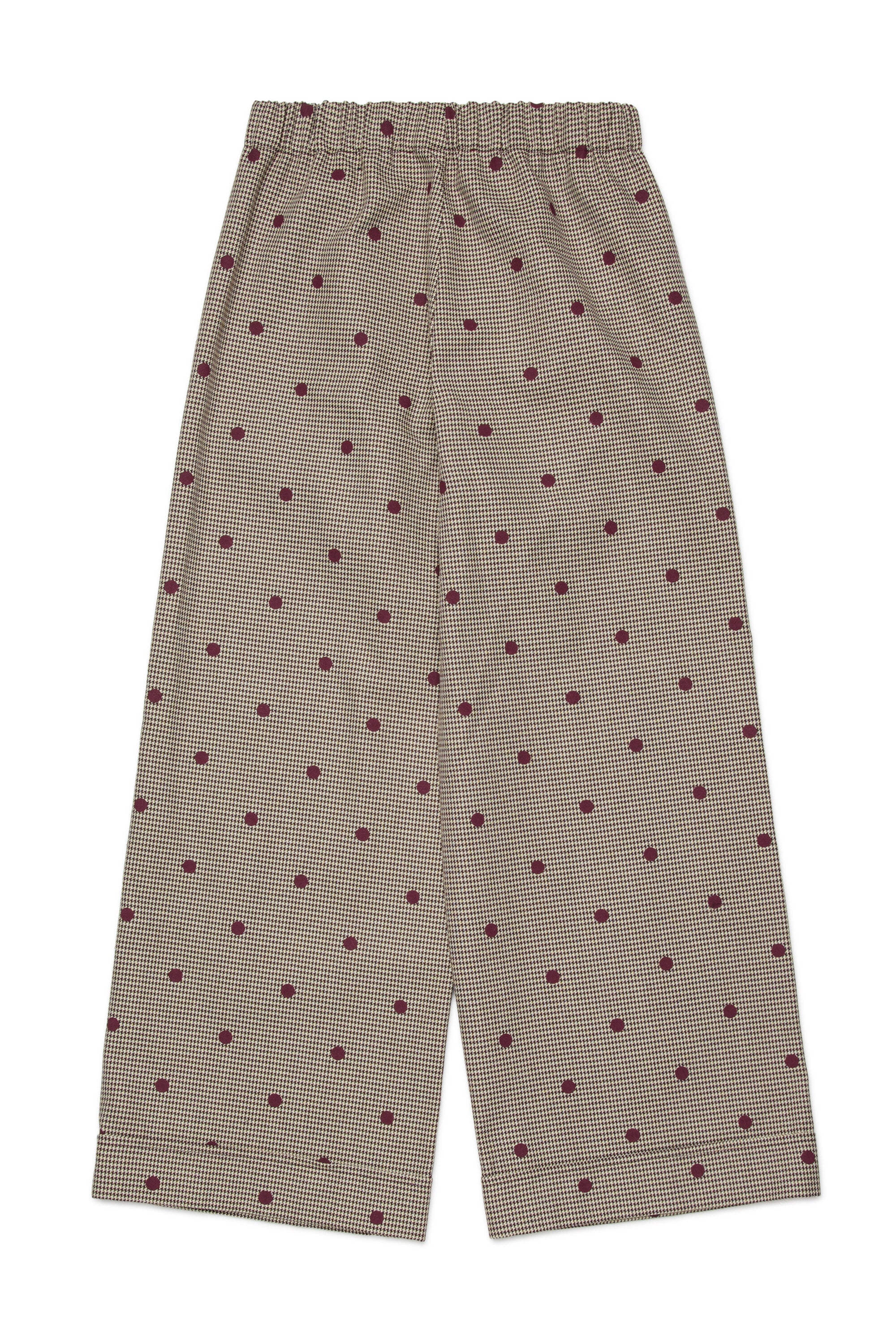 Straight pants in polka dot houndstooth