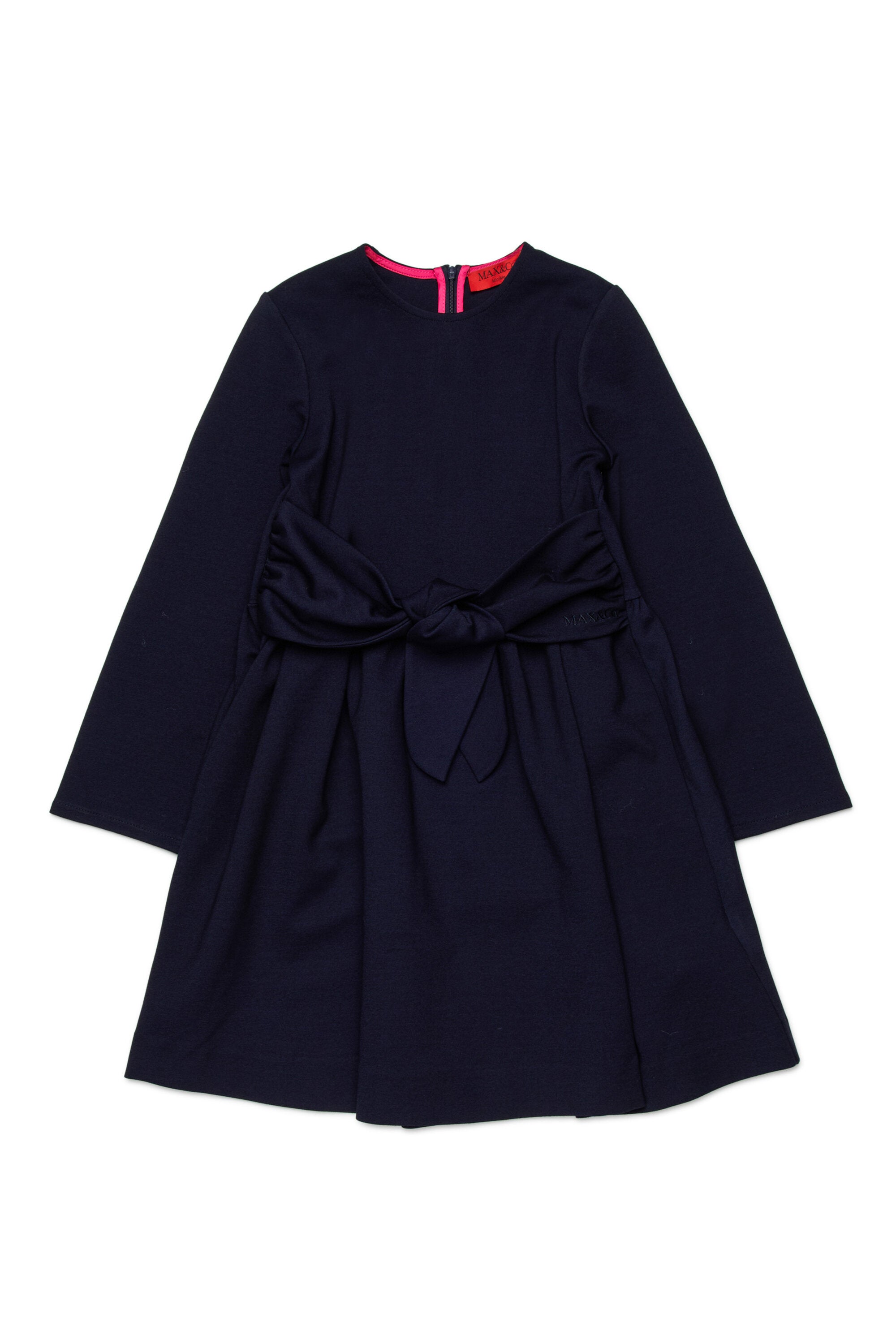 Milan stitch short dress with front knot