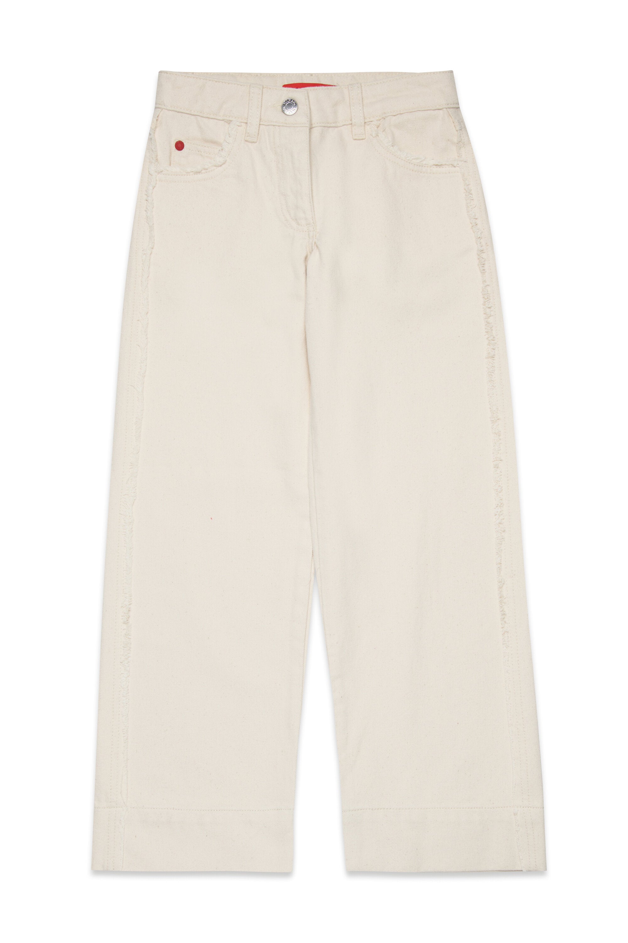 Jeans flare con dettagli a taglio vivo