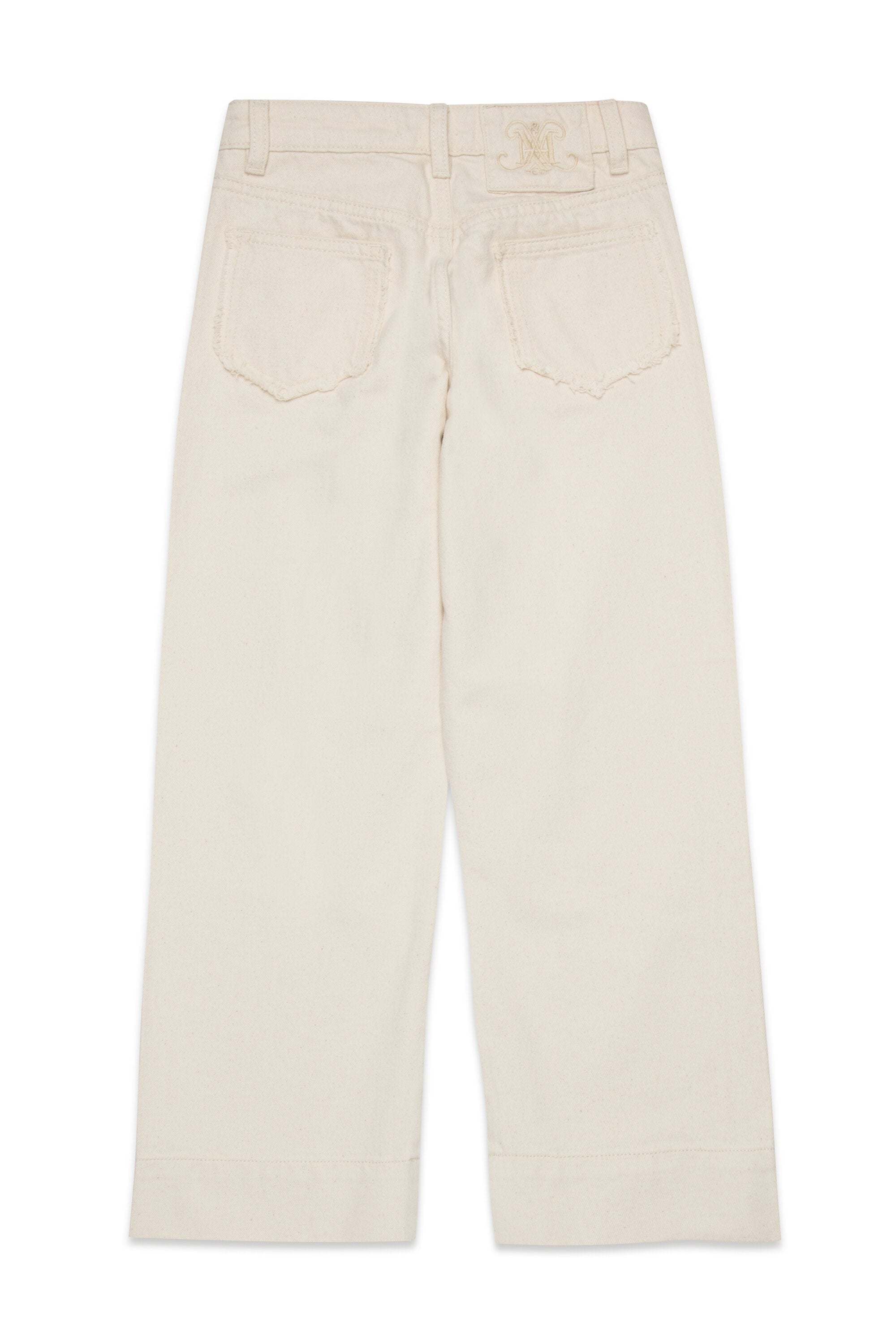 Jeans flare con dettagli a taglio vivo