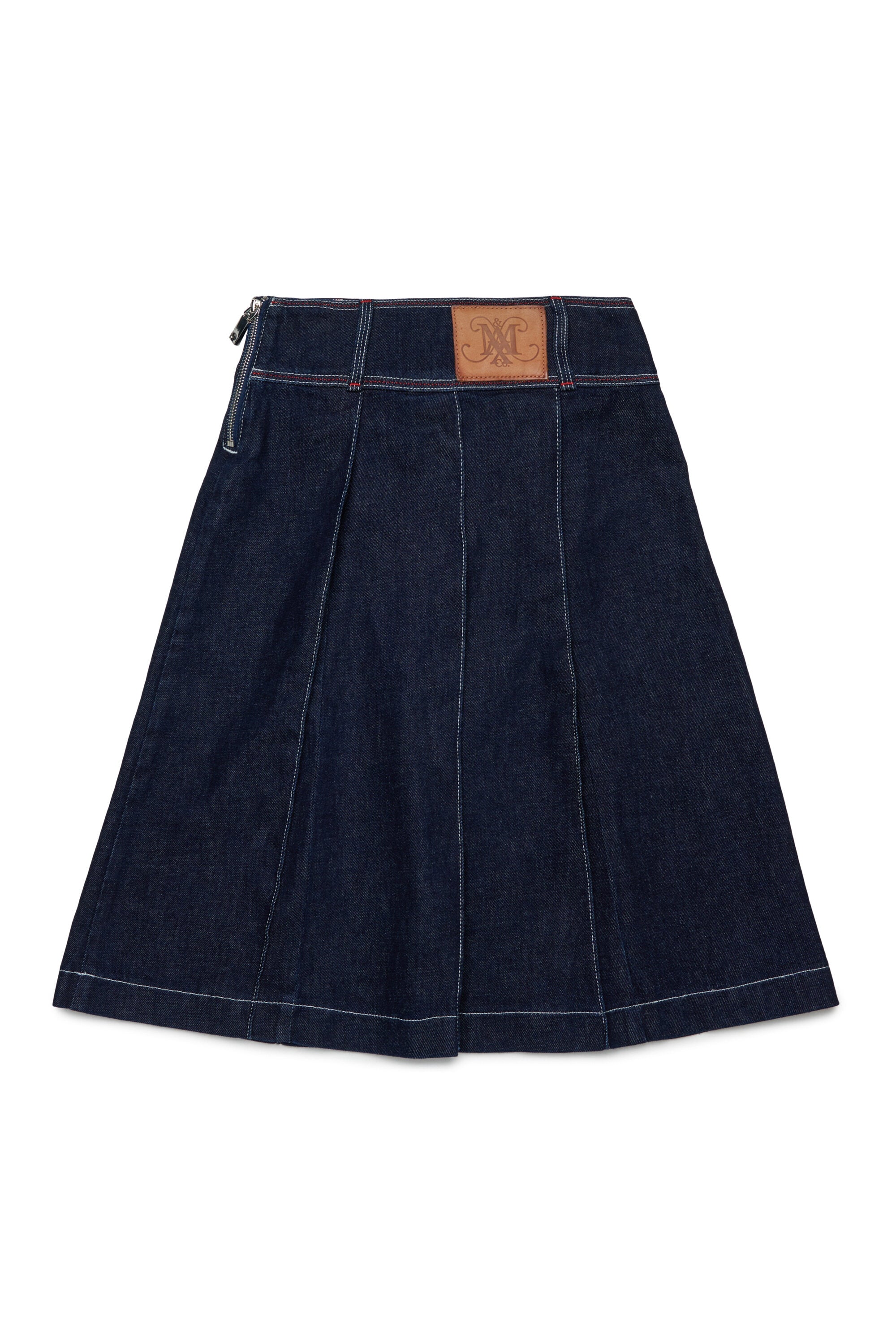 Jupe midi en denim foncé