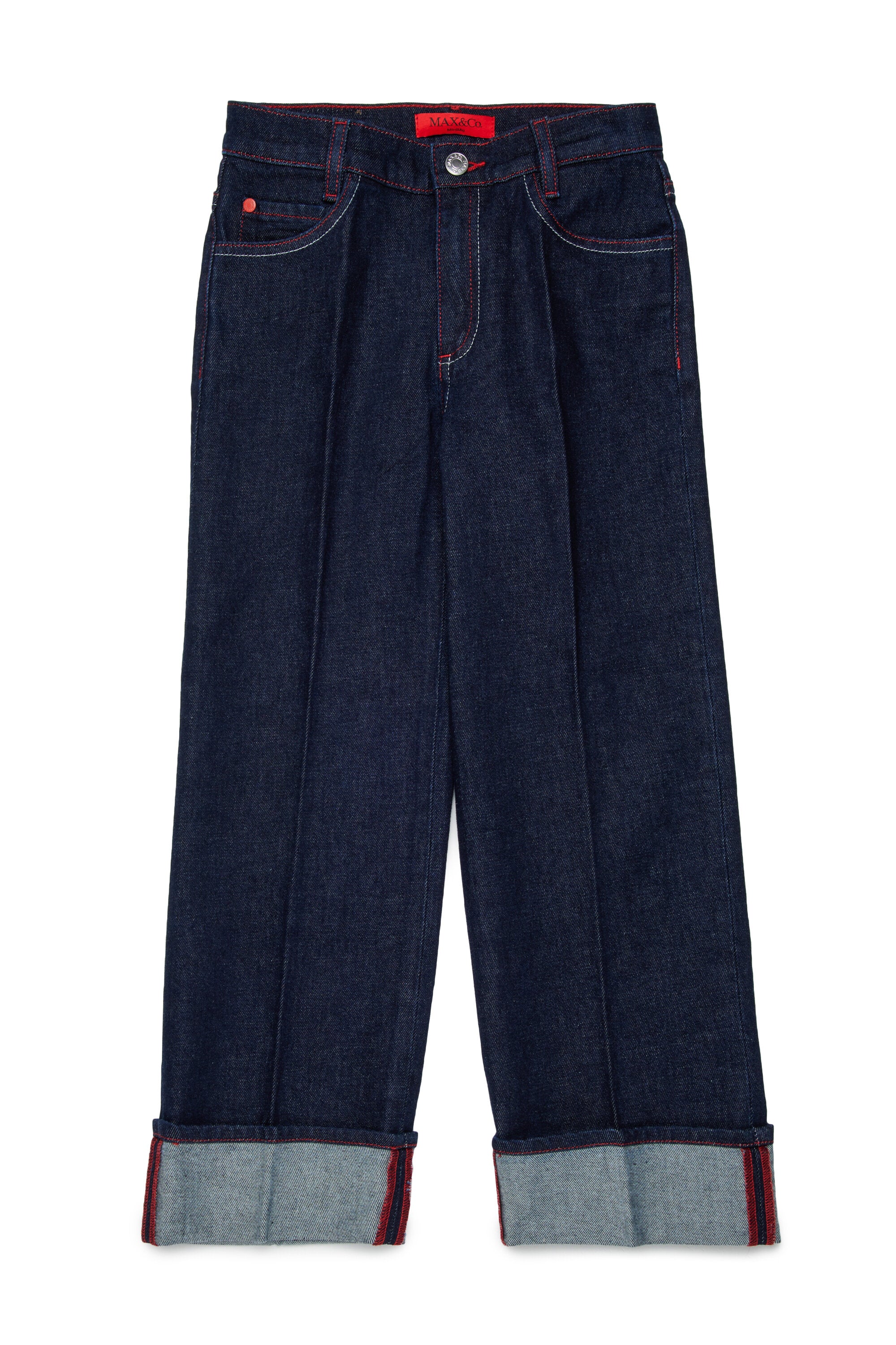 Dunkelblaue regular jeans mit Bügelfalte