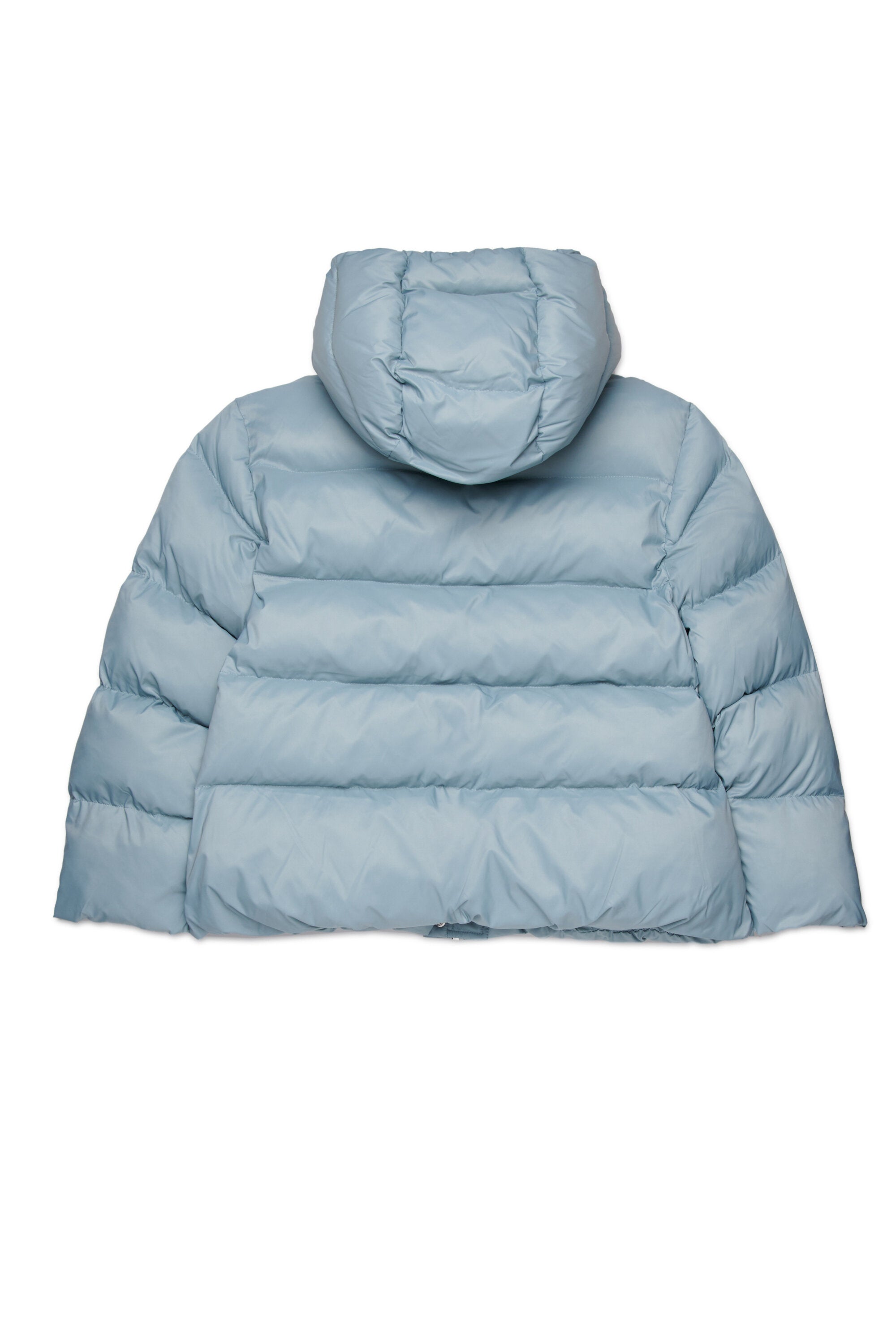 Short padded jacket with hood