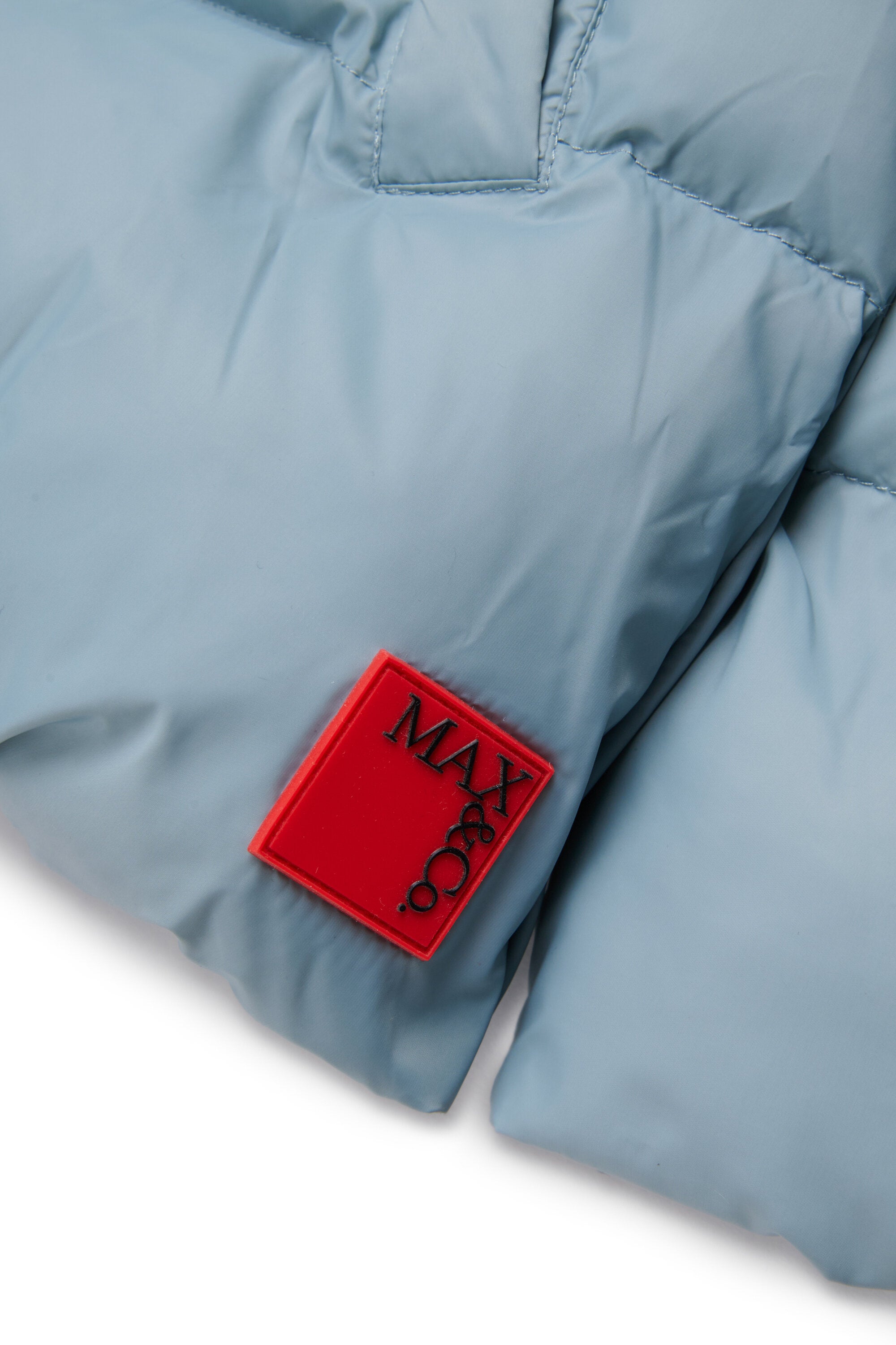 Short padded jacket with hood