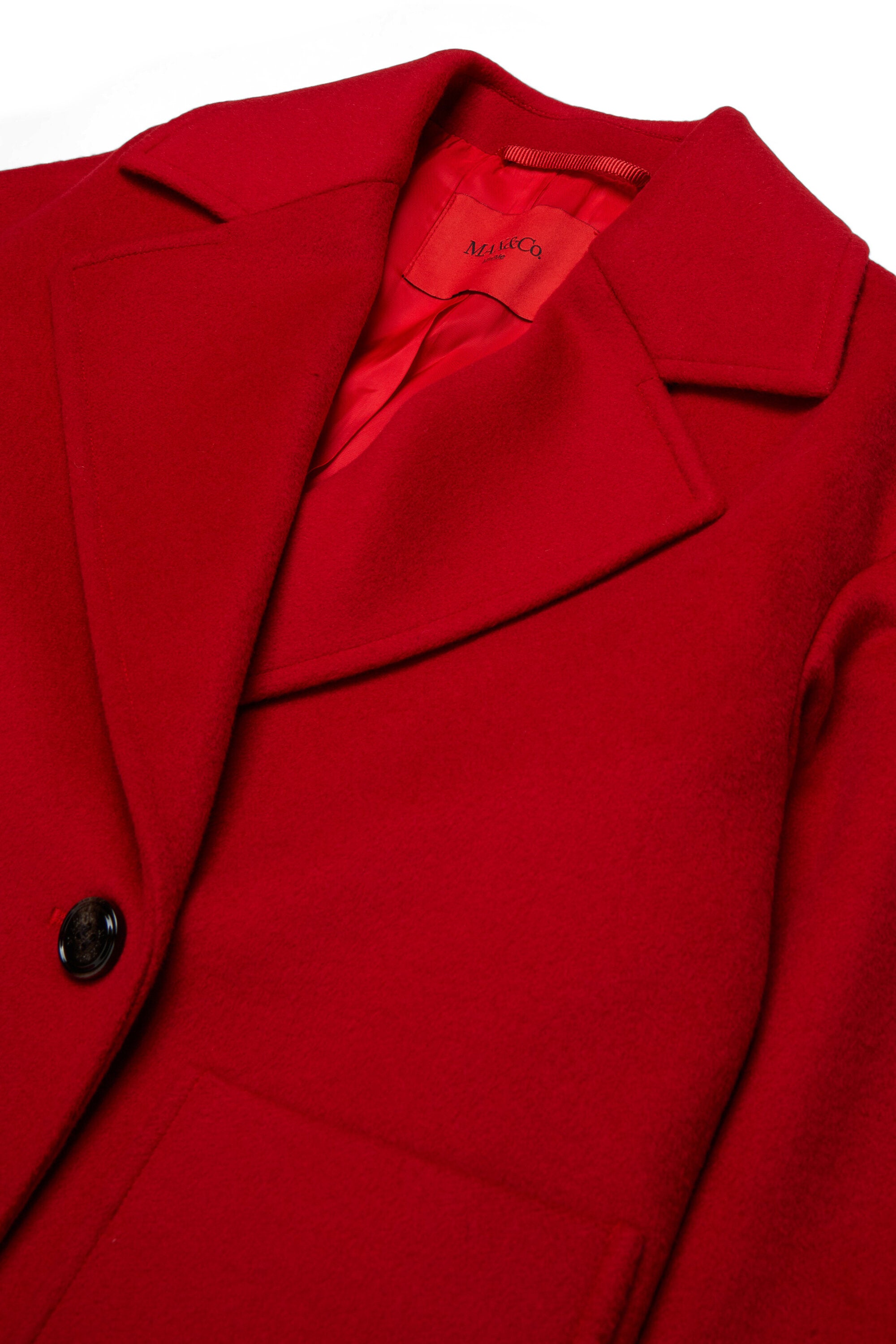 Cappotto caban doppiopetto in lana rasata