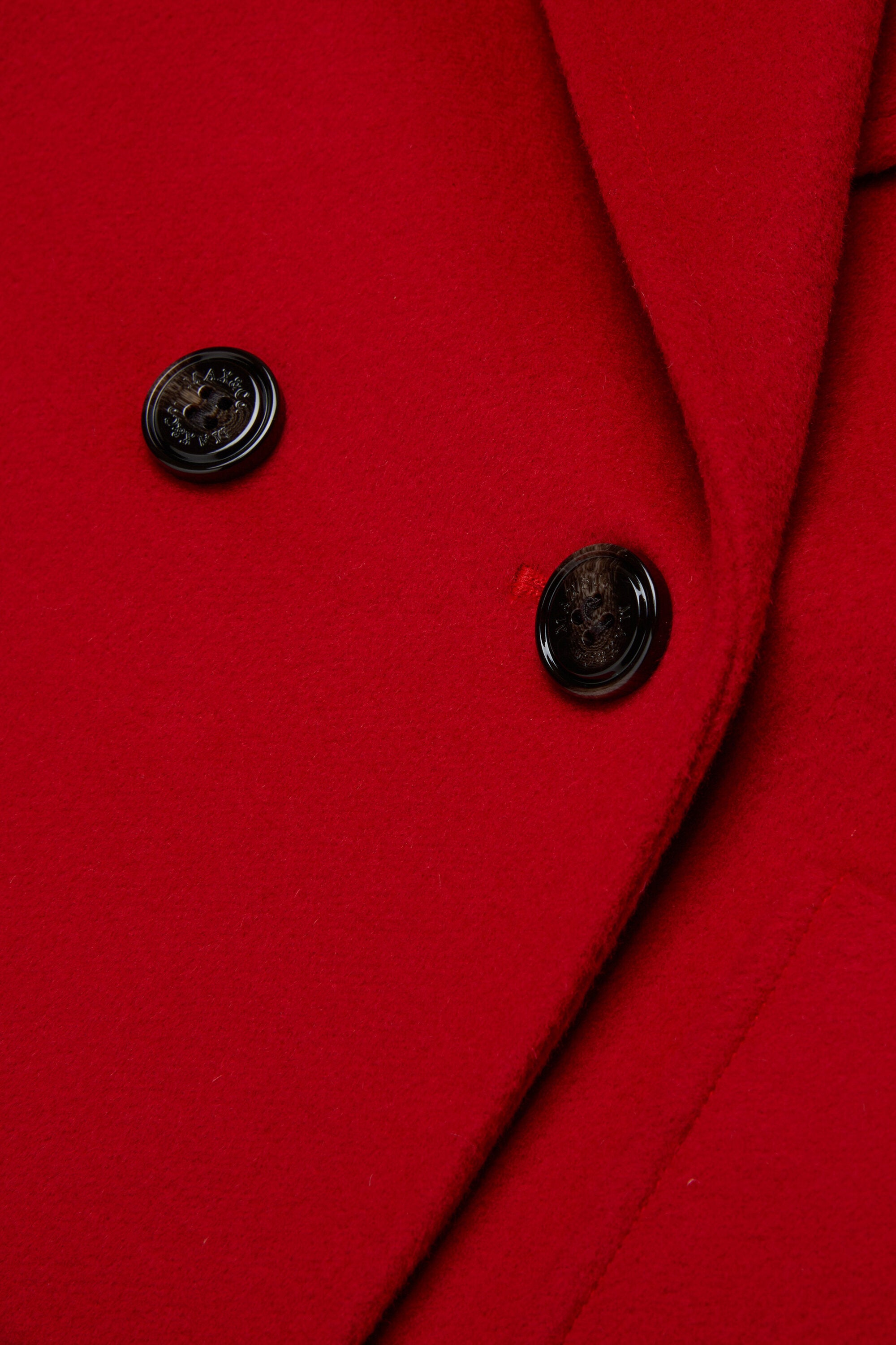 Cappotto caban doppiopetto in lana rasata