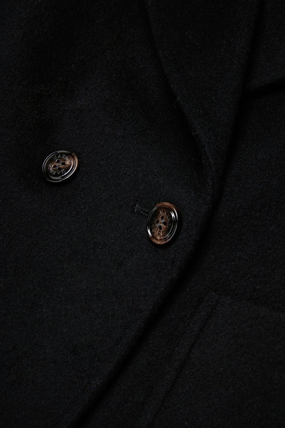 Manteau caban en laine rasée à double boutonnage