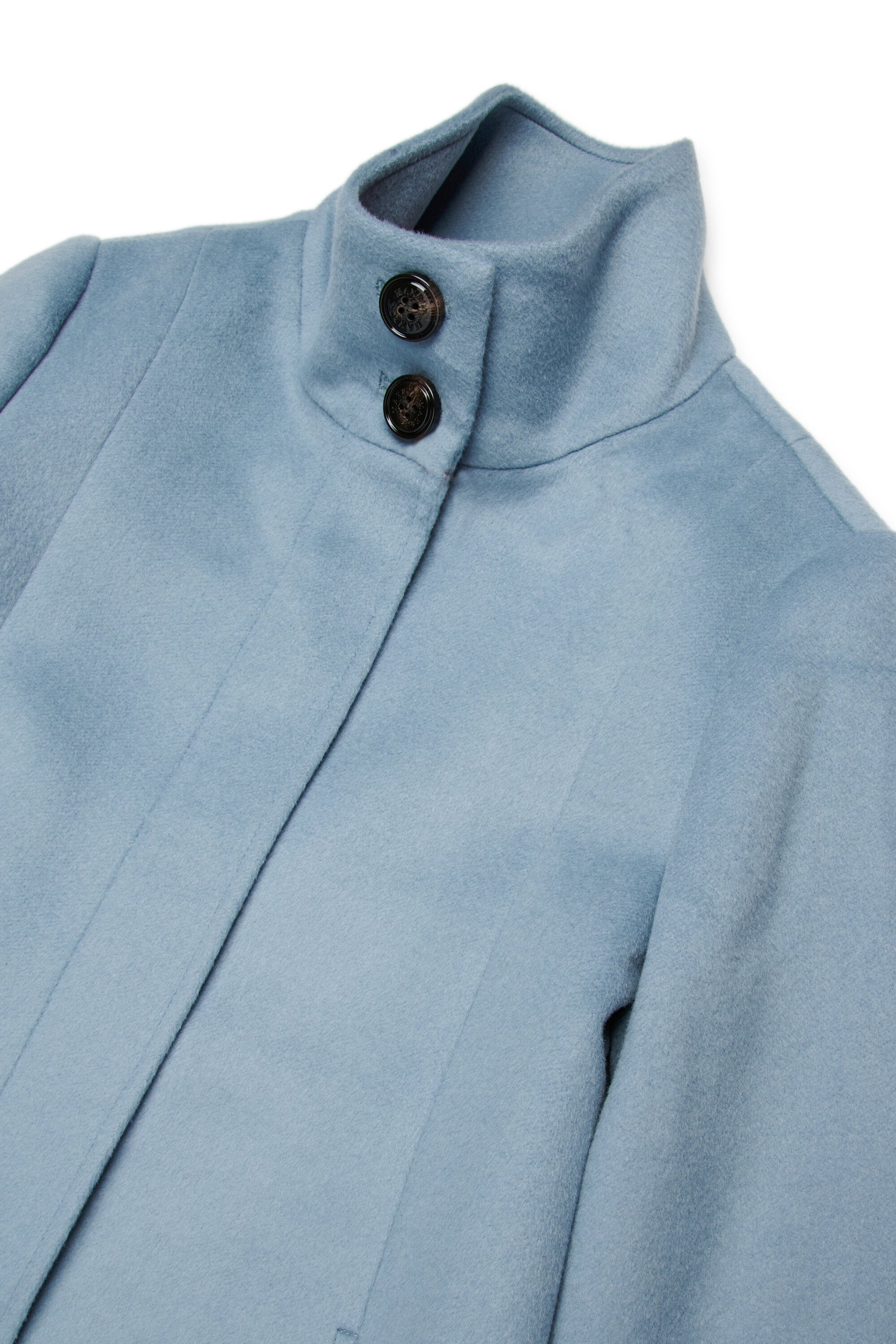 A-shape wool-blend long coat