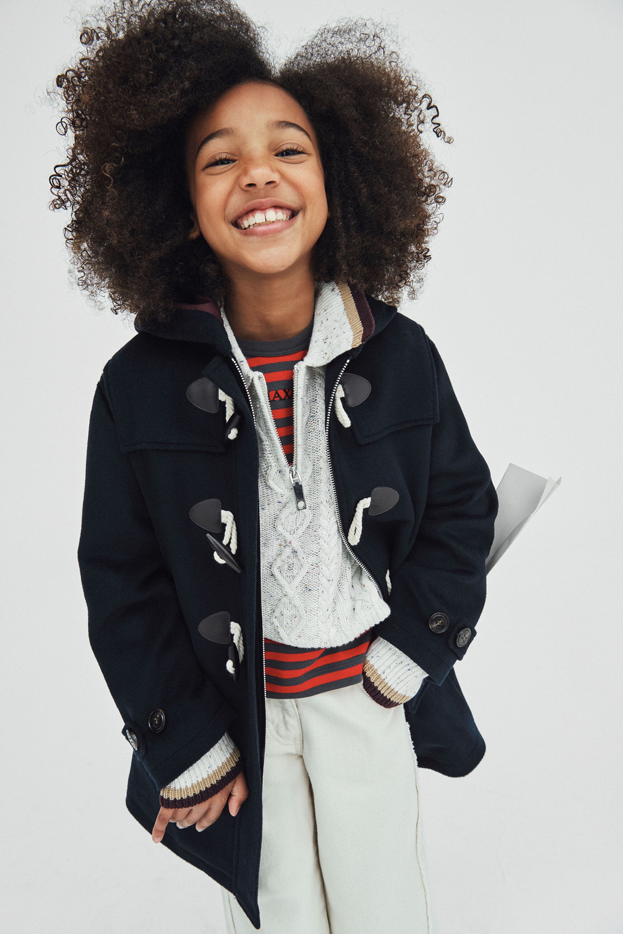 Duffle-coat en laine mélangée