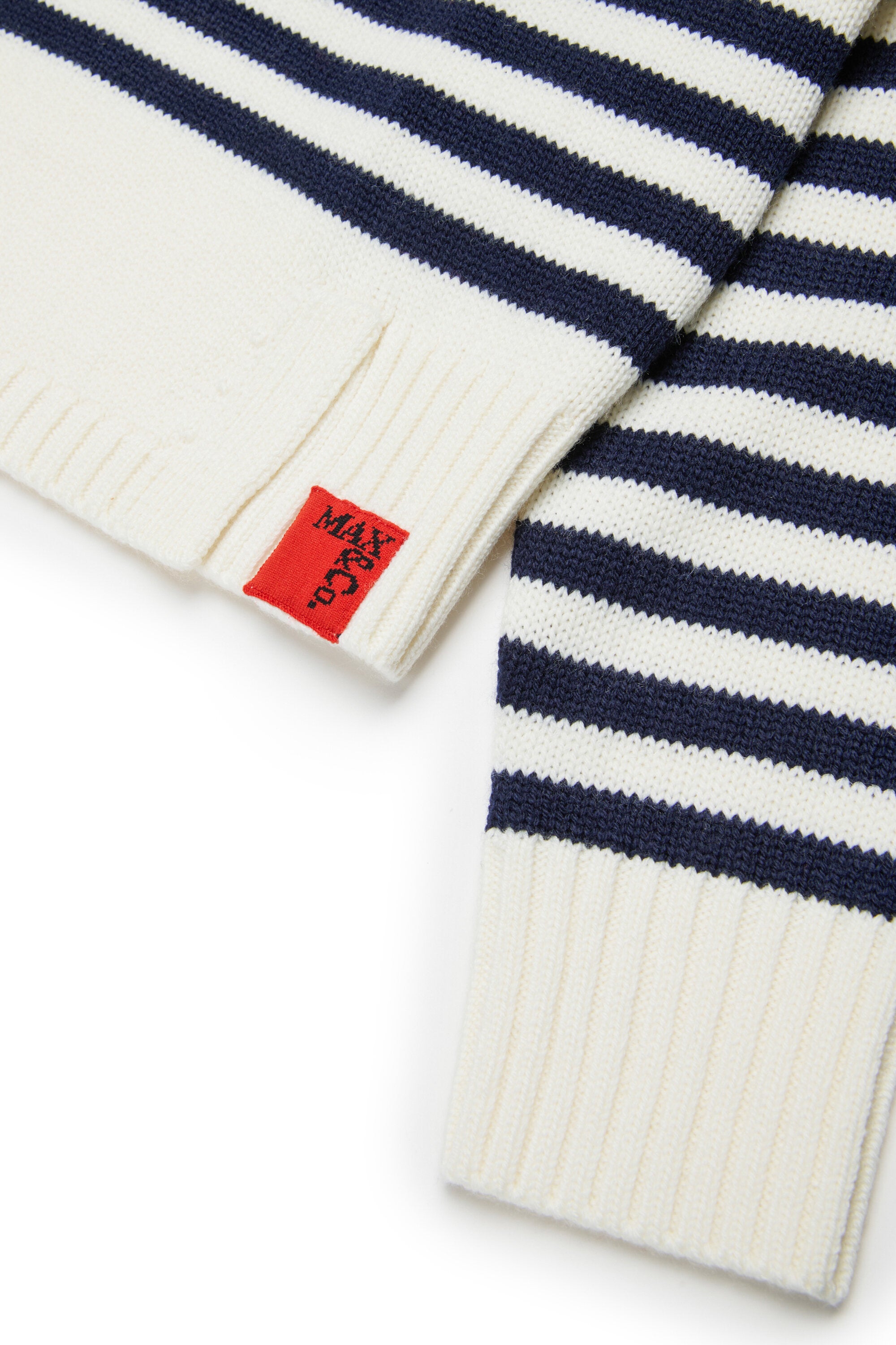 Pull à rayures en jacquard de laine mélangée