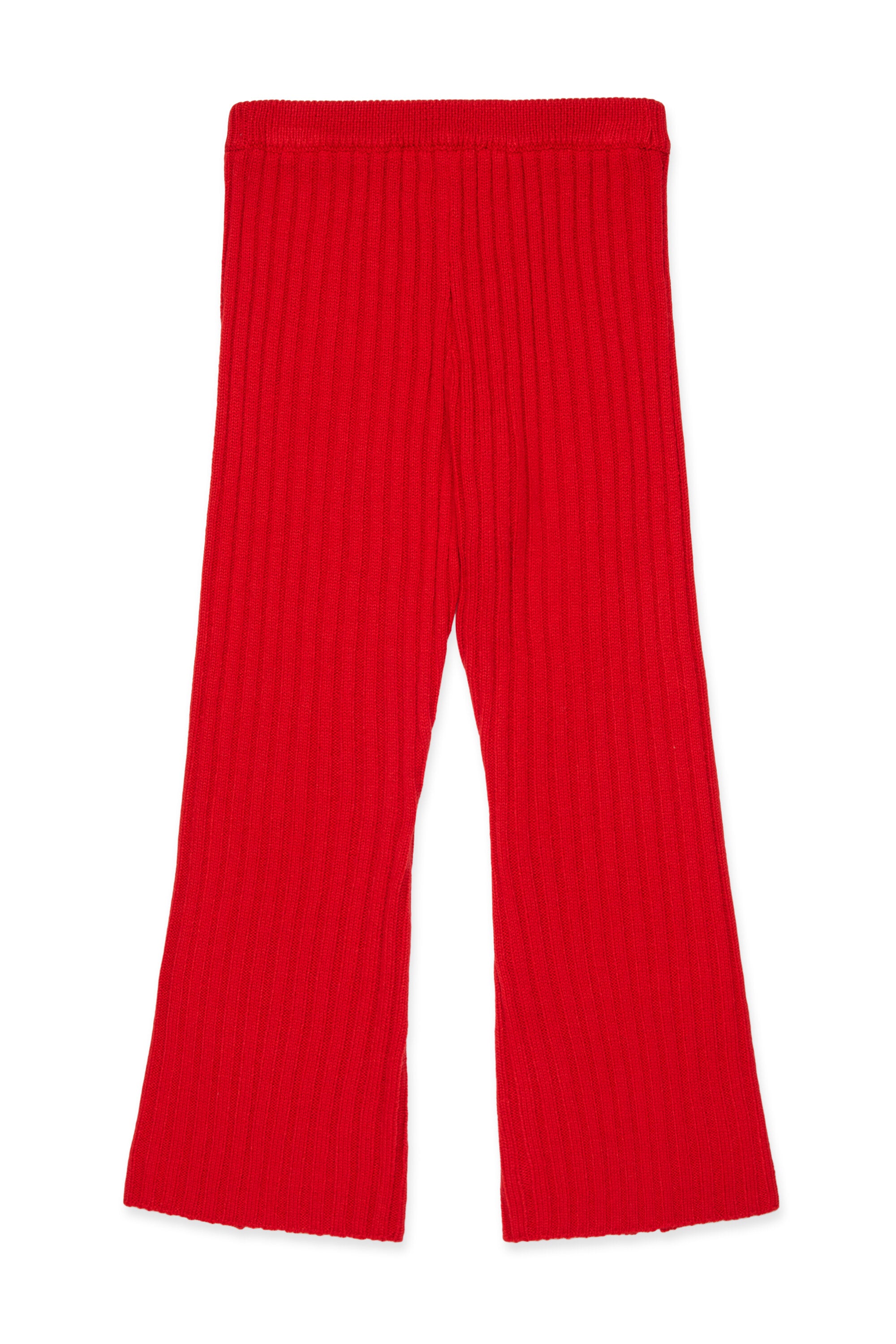 Ribbed wool blend knit pants