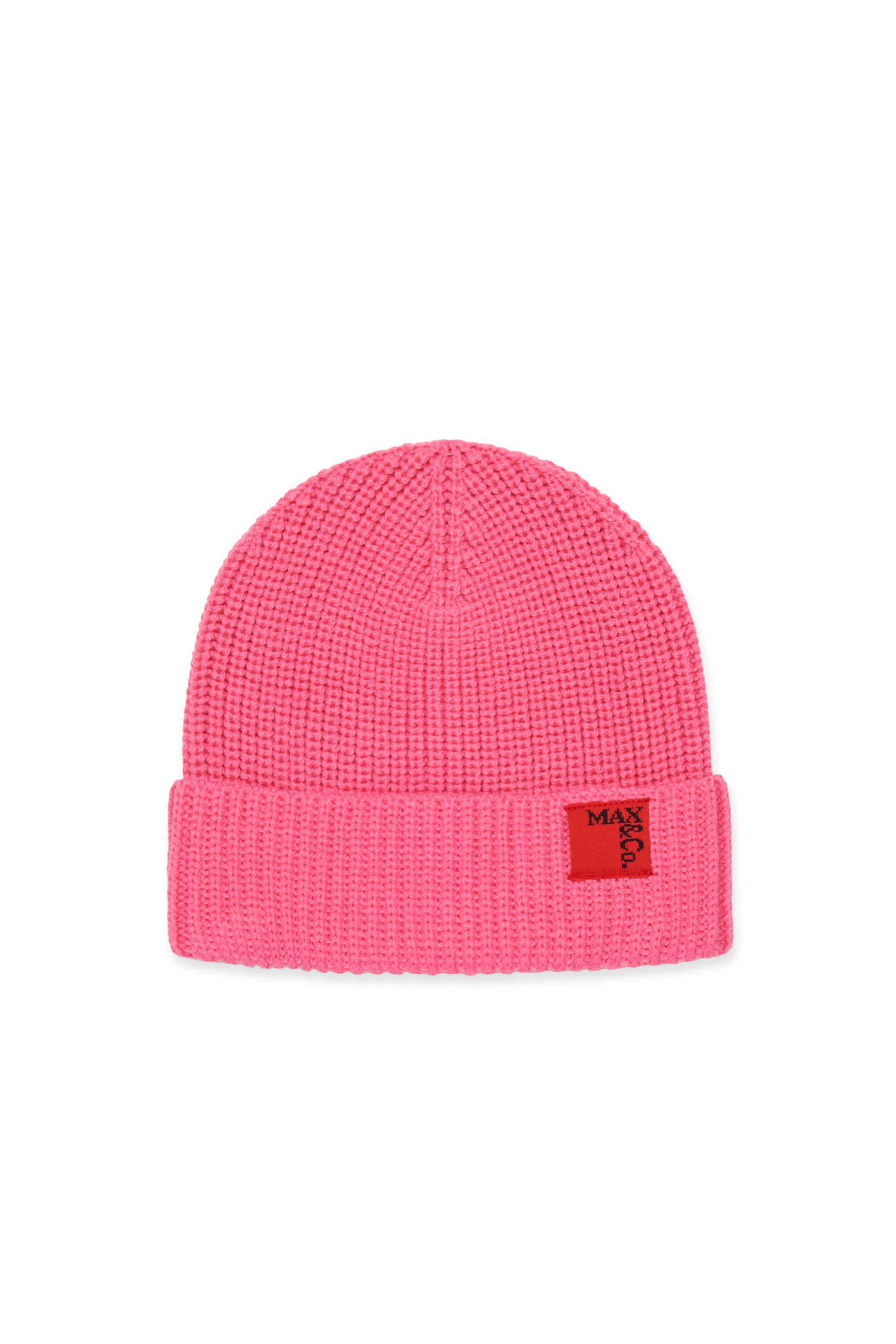 Berretto beanie in misto lana con patch