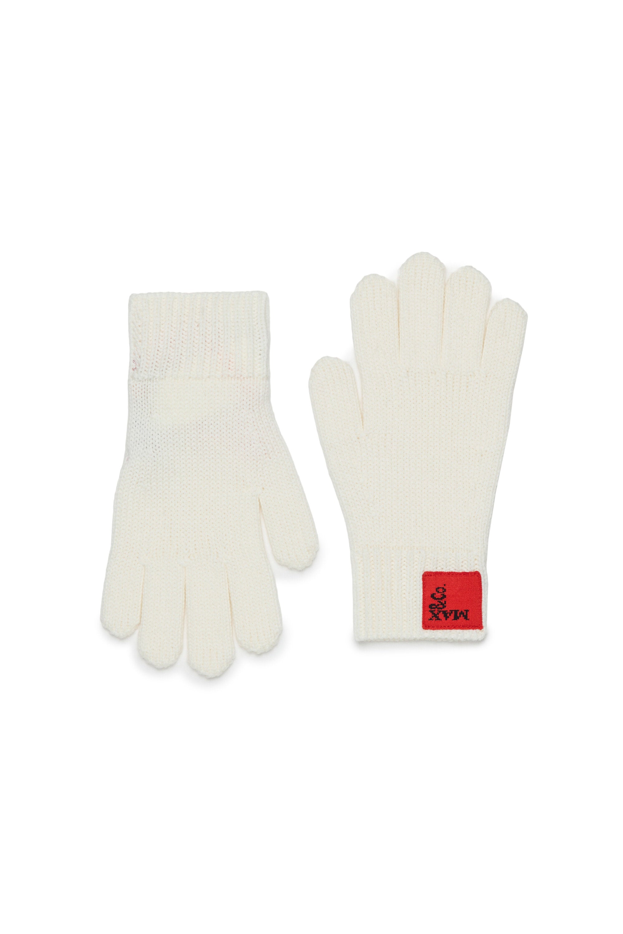 Handschuhe aus Wollmischung mit Patch