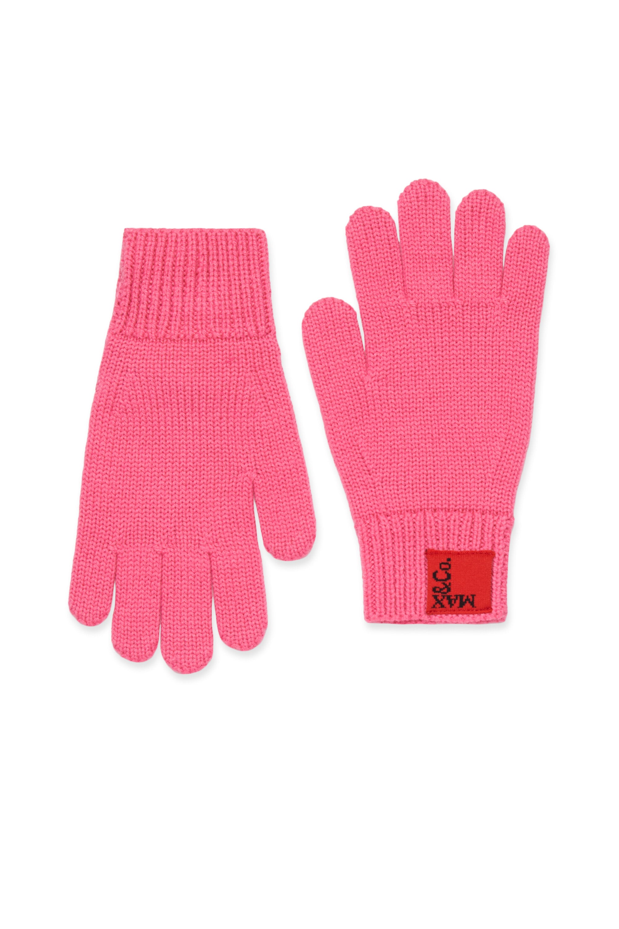 Handschuhe aus Wollmischung mit Patch