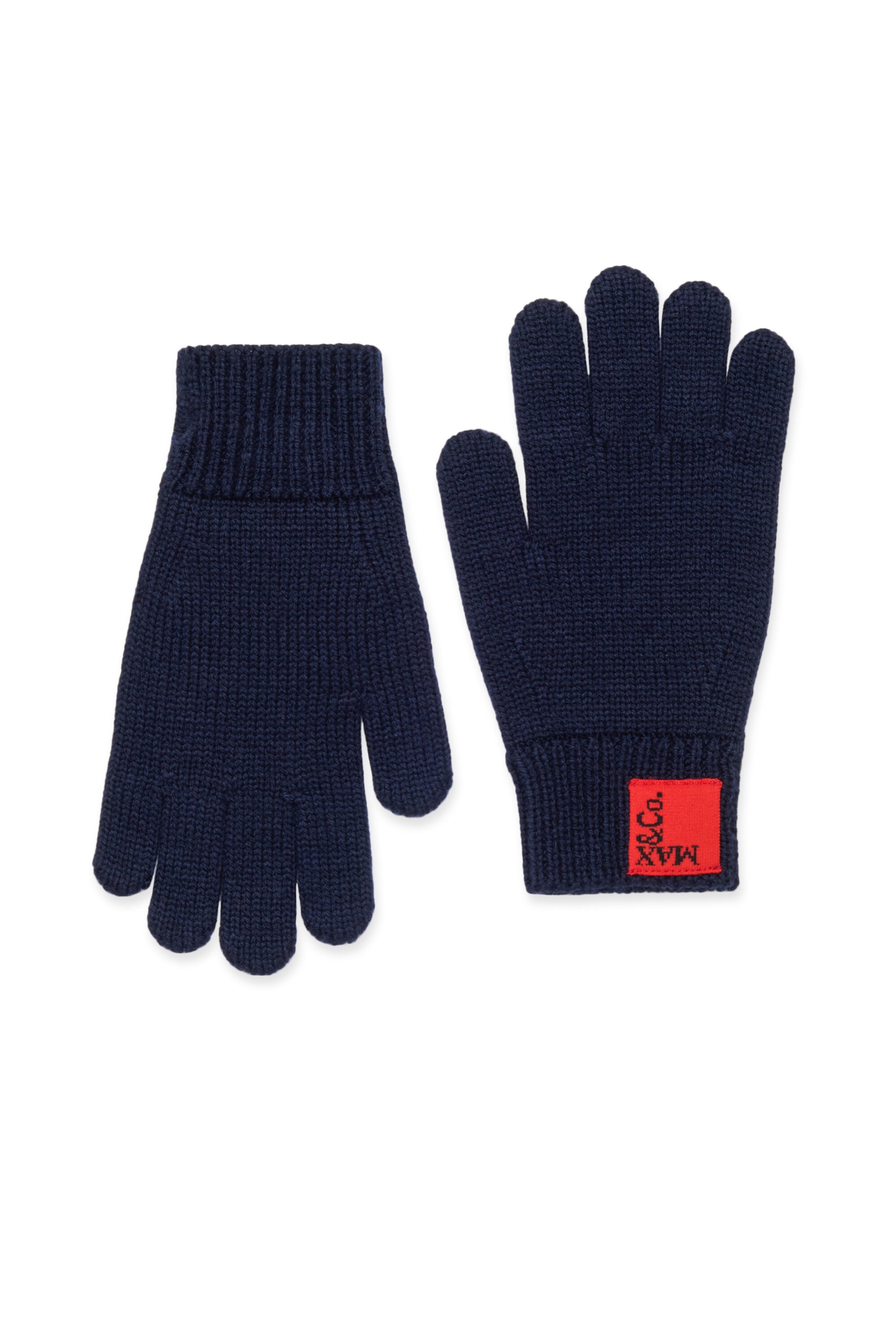Handschuhe aus Wollmischung mit Patch