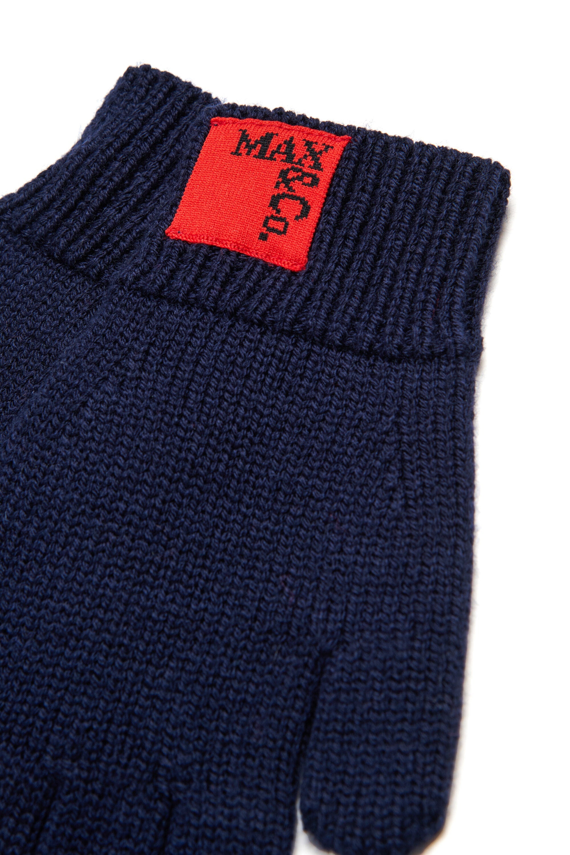 Handschuhe aus Wollmischung mit Patch