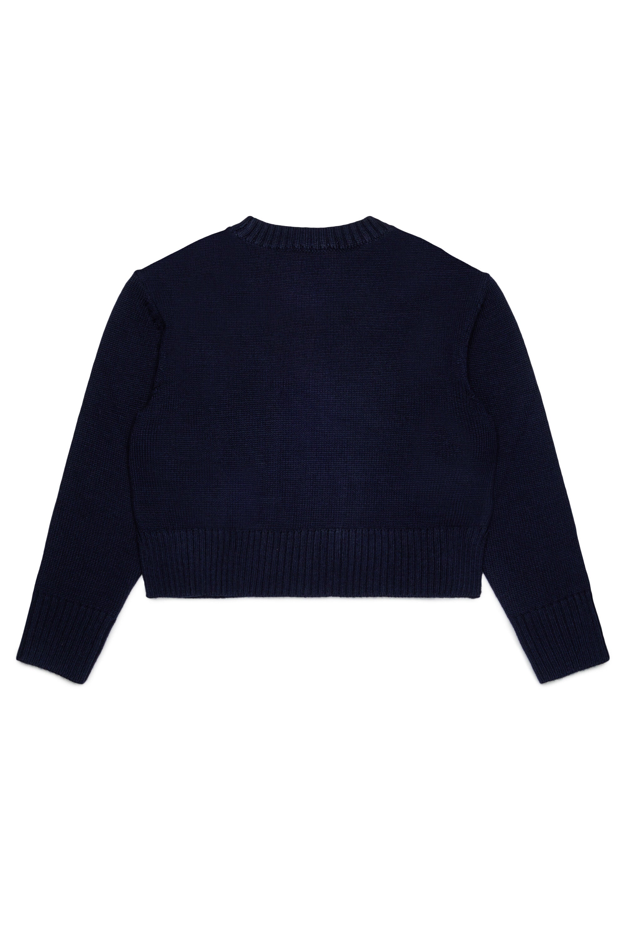 Pullover aus Wollmischung mit gesticktem Logo