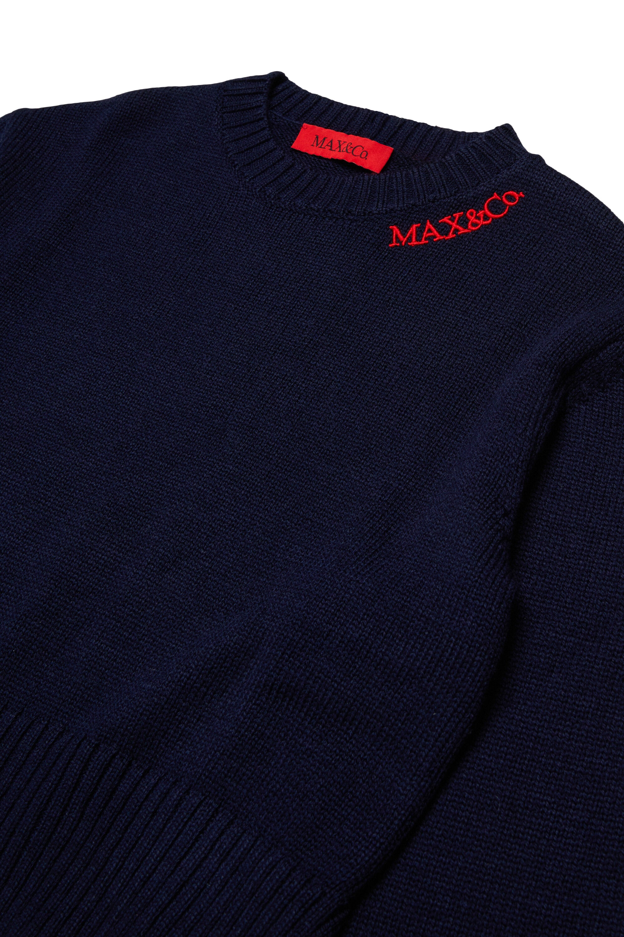 Pullover aus Wollmischung mit gesticktem Logo