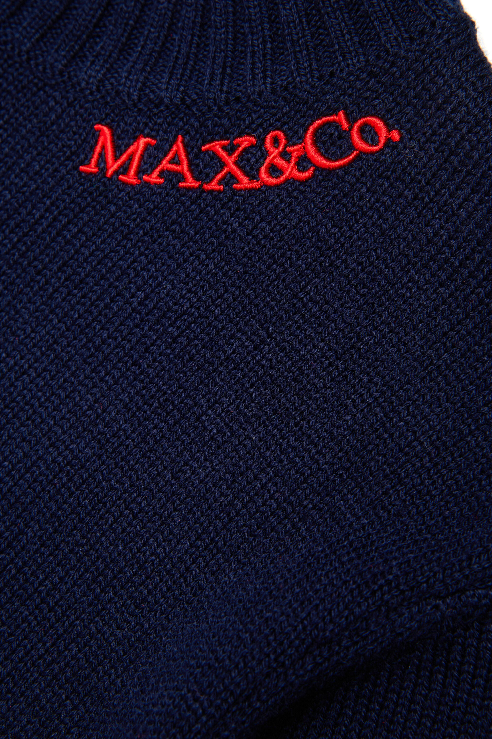 Pullover aus Wollmischung mit gesticktem Logo