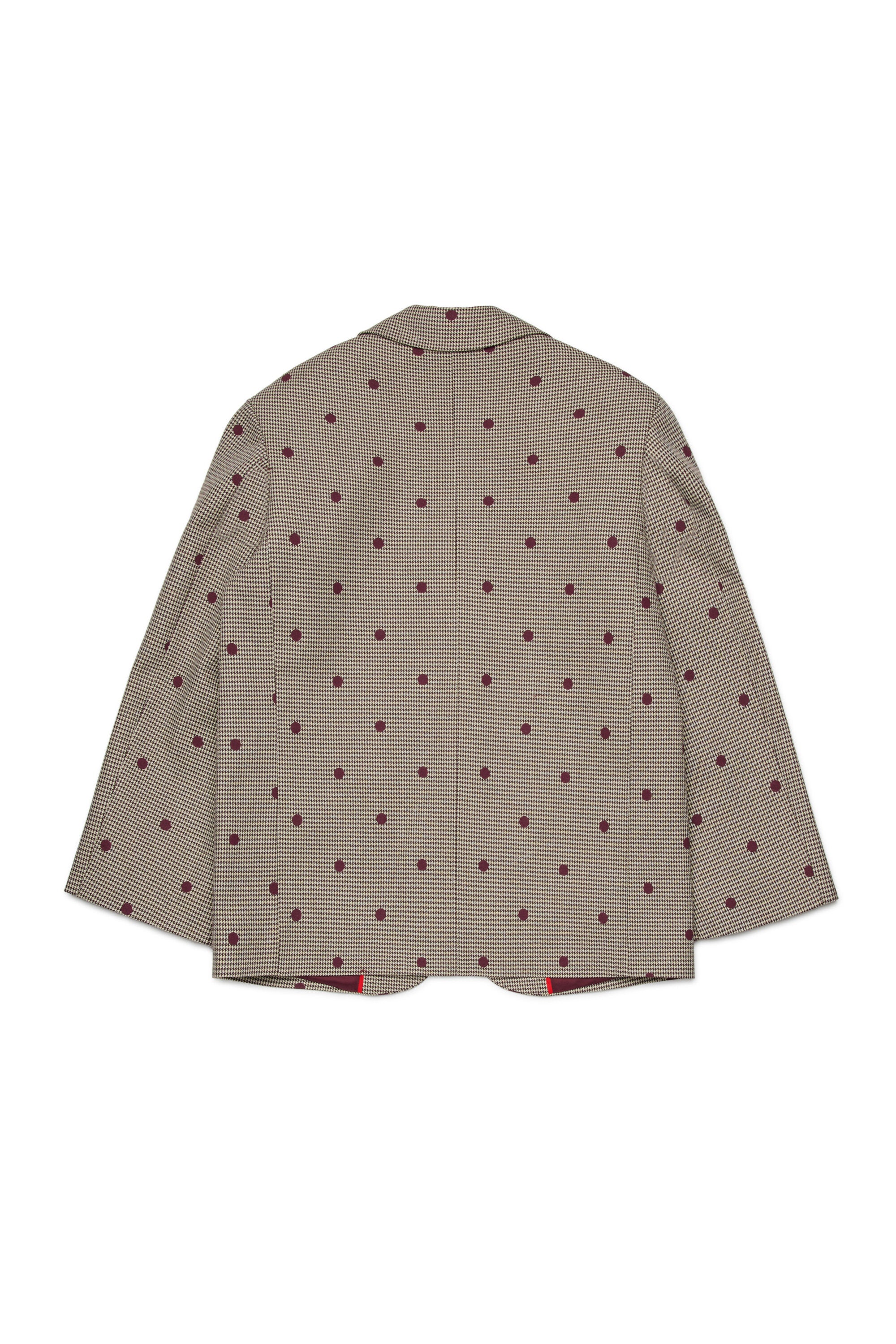 Giacca blazer in pied-de-poule a pois