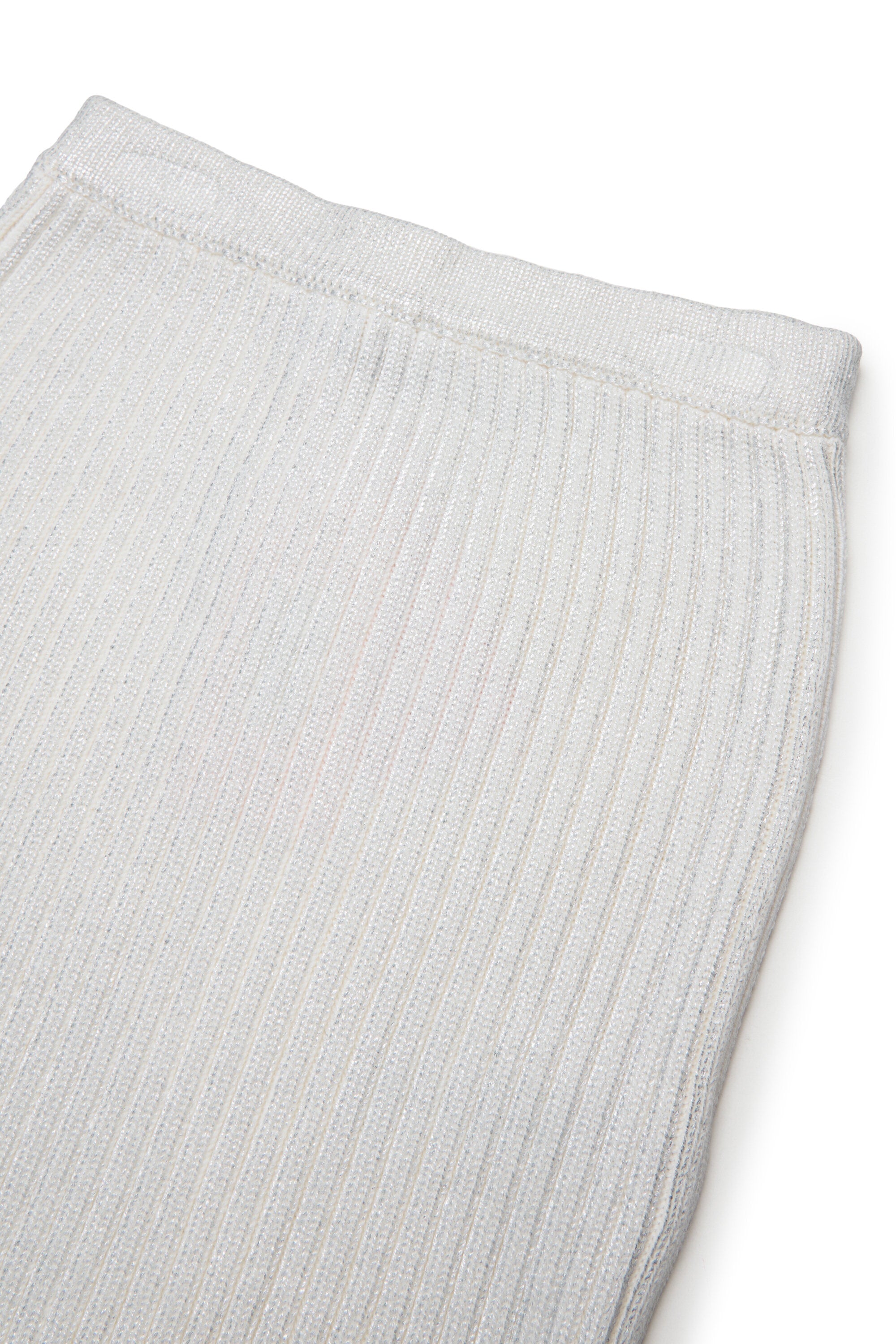 Mylar ribbed knit short skirt