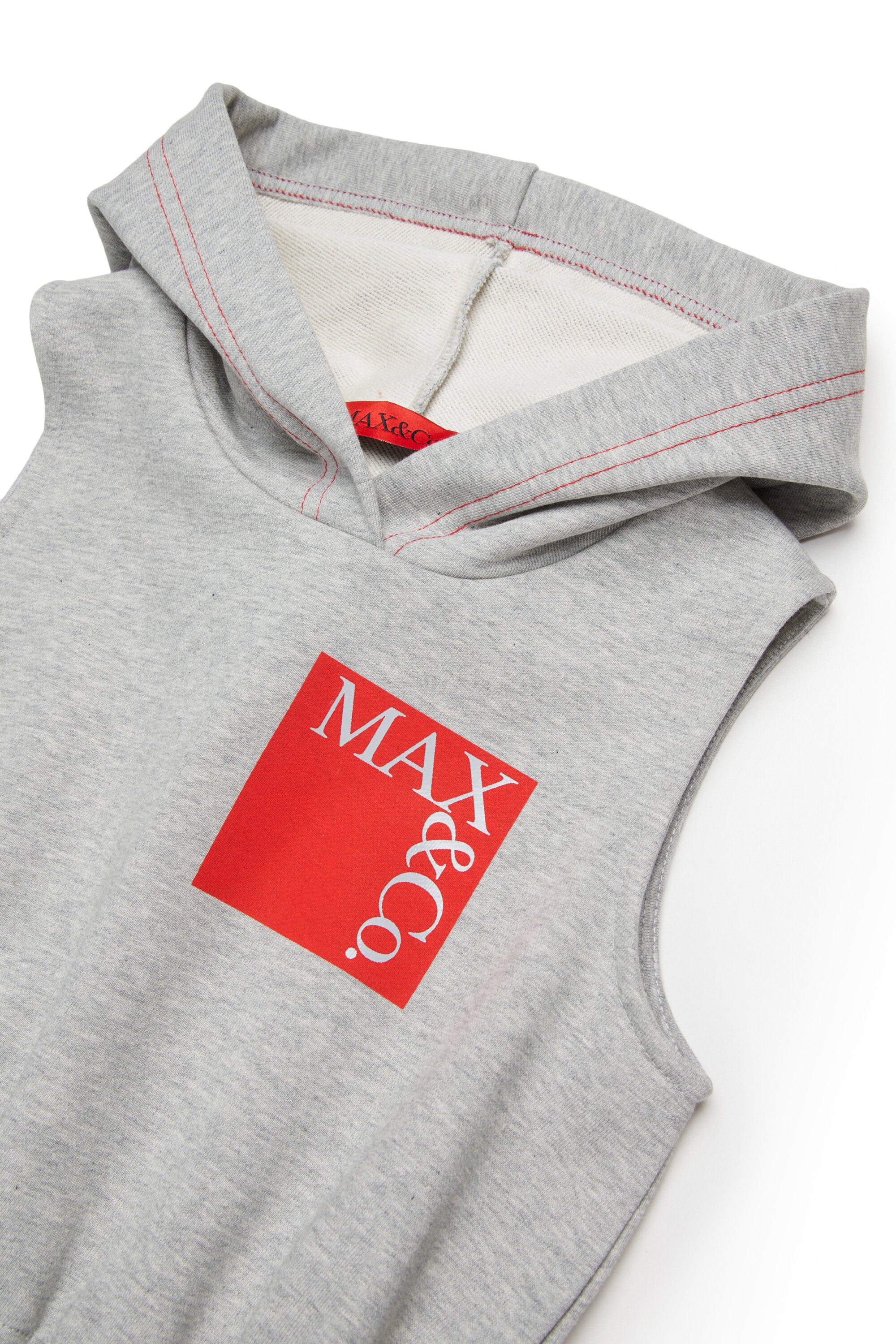 Sleeveless short dress with logo