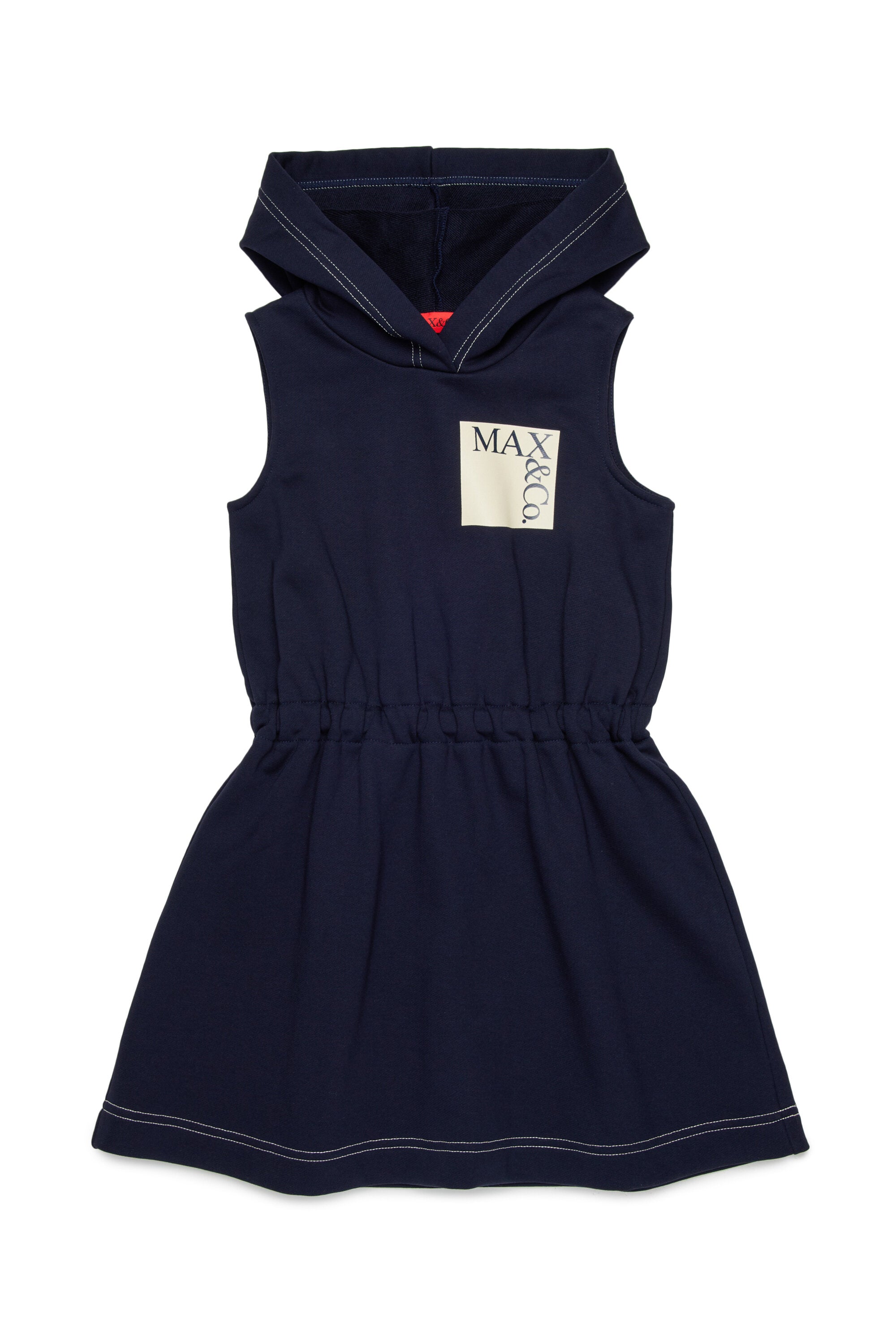 Ärmelloses kurzes Kleid mit Logo