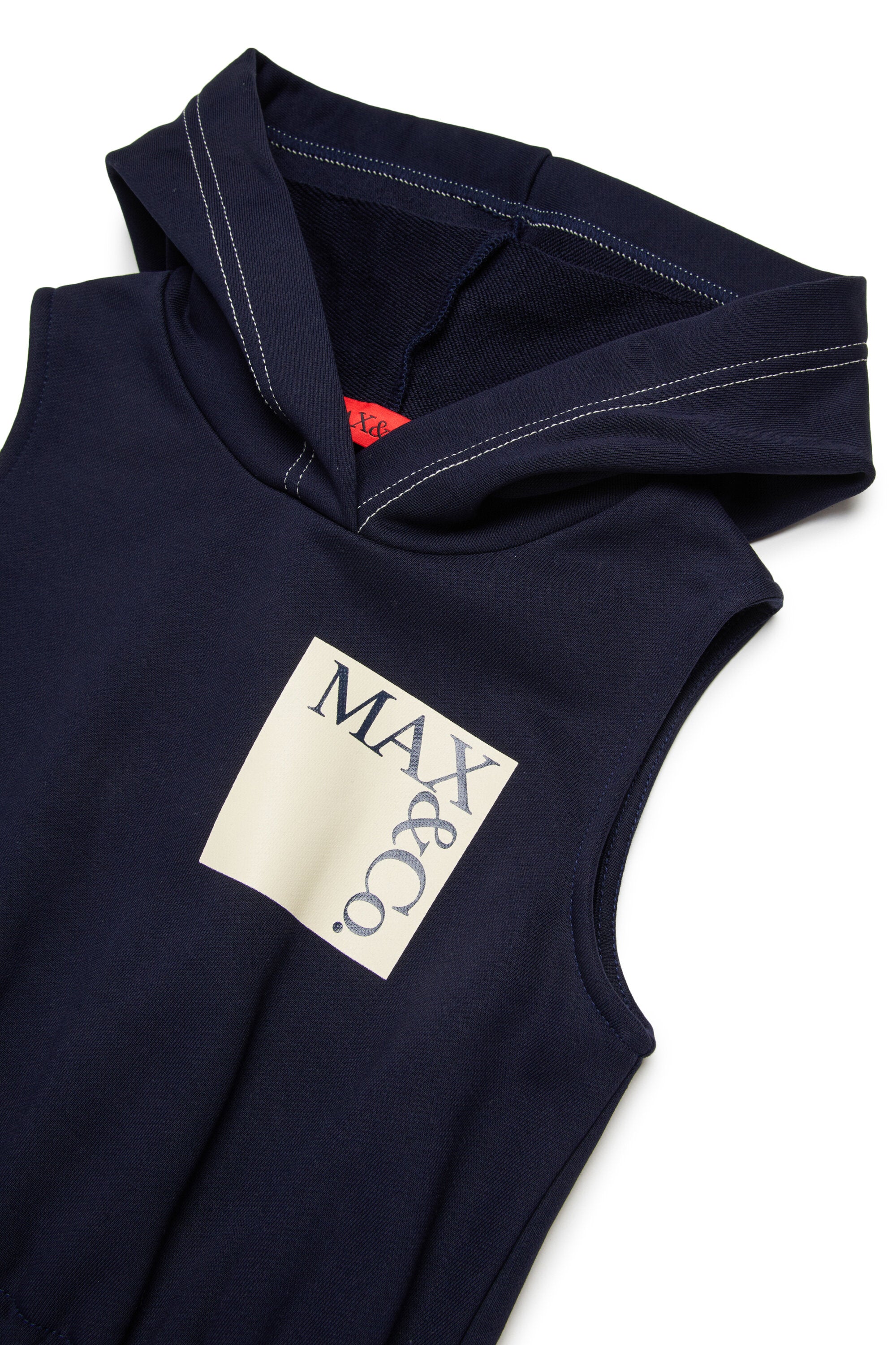 Ärmelloses kurzes Kleid mit Logo