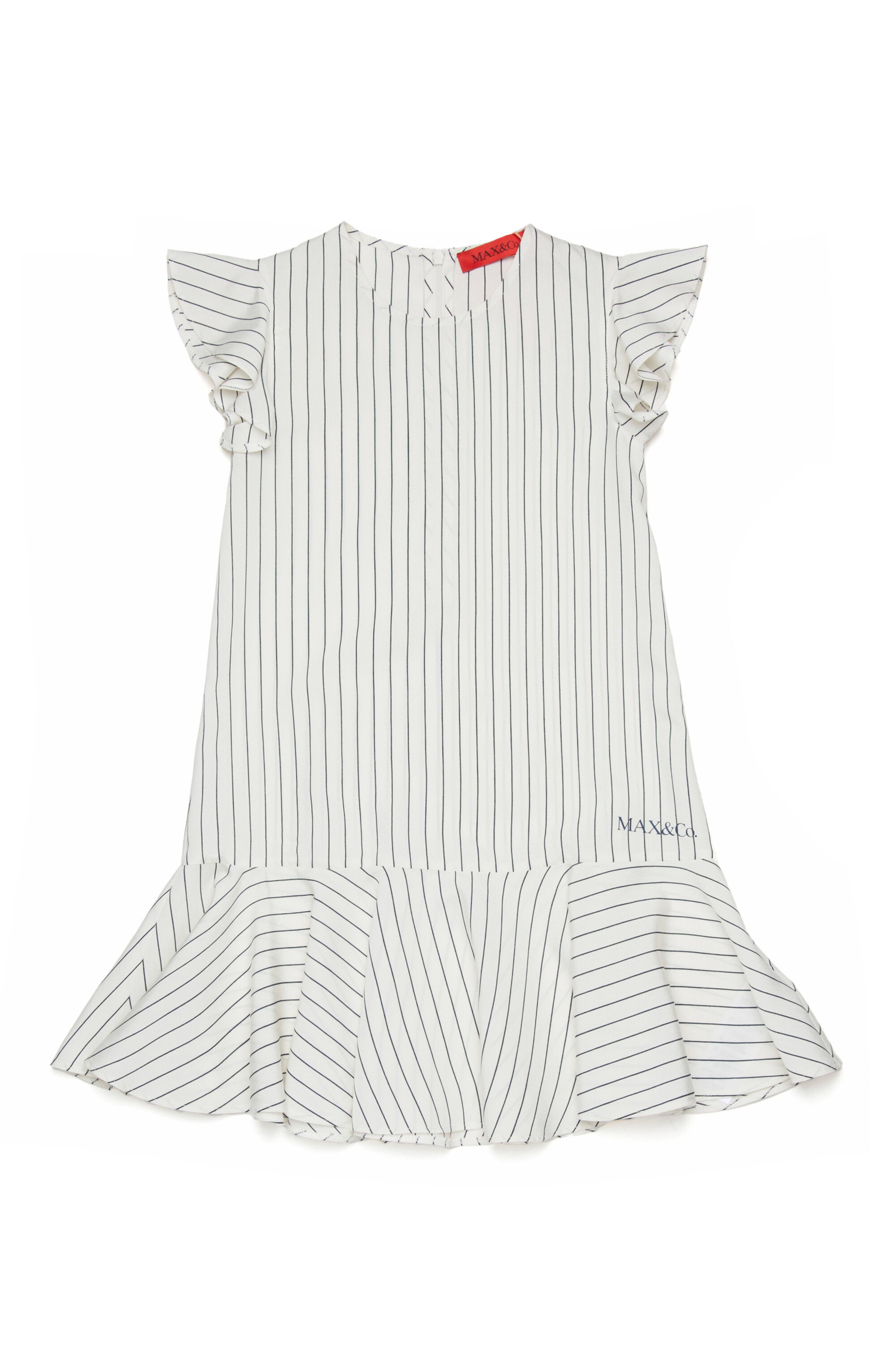 Gestreiftes Kleid mit Logo