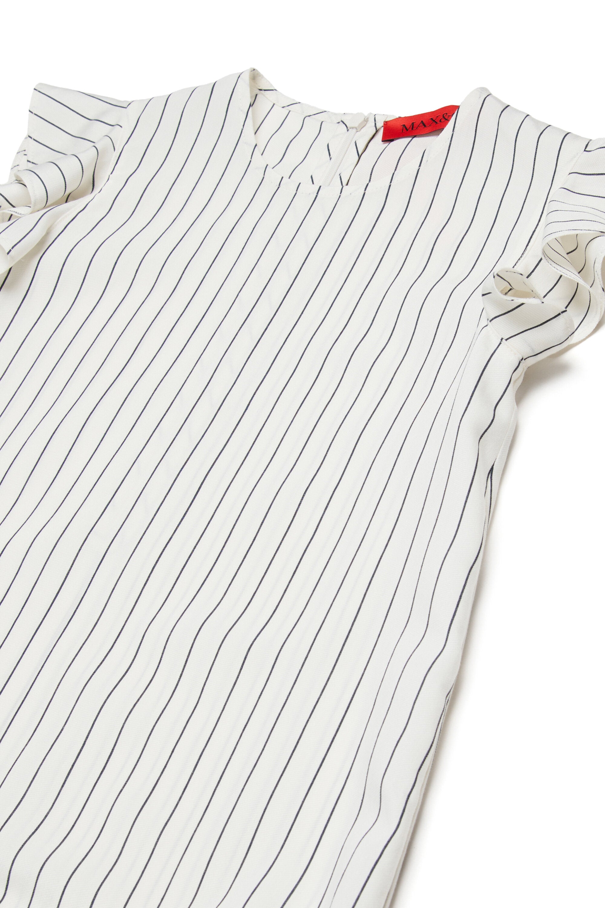 Gestreiftes Kleid mit Logo