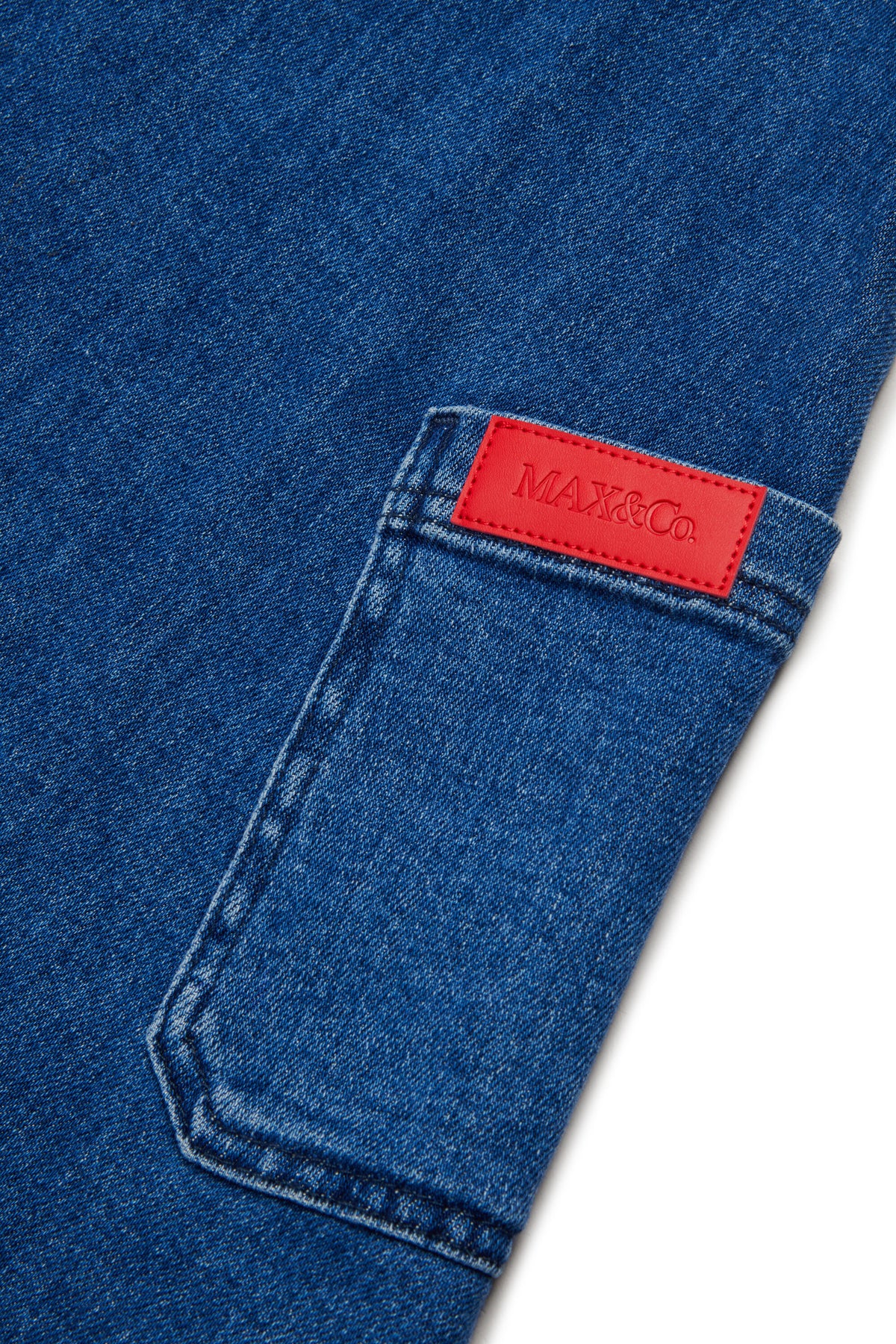 Denim dress with logo