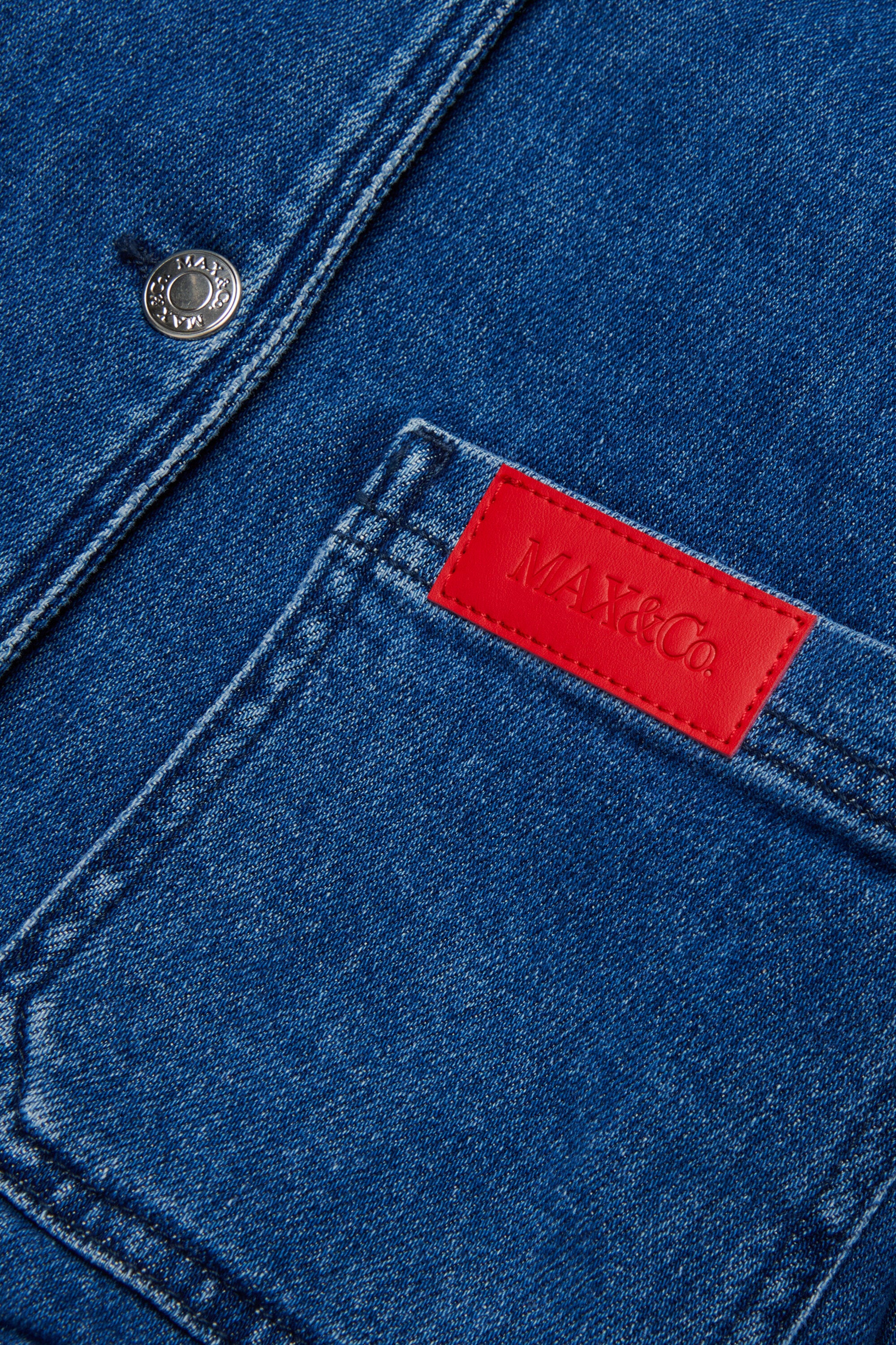 Denim-Blazerjacke mit Logo