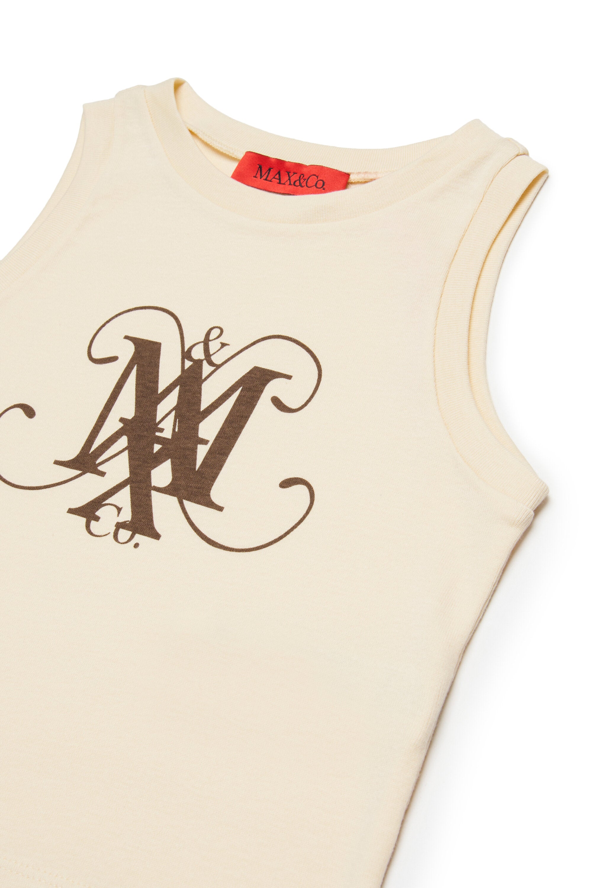 T-shirt smanicata con logo