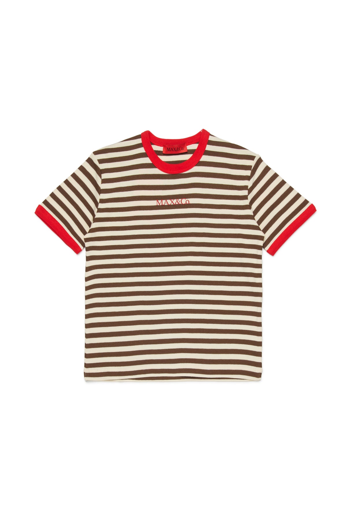 Gestreiftes T-Shirt mit Logo