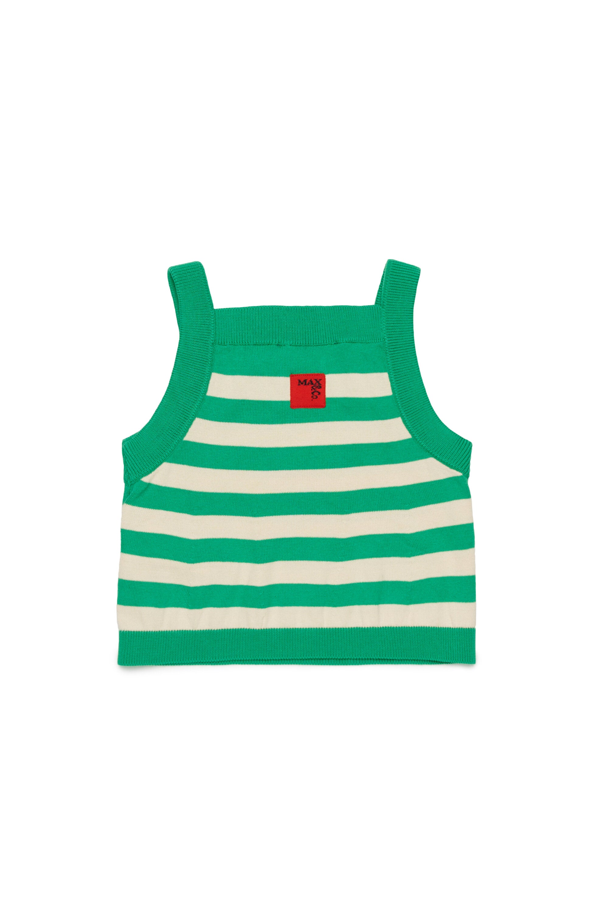 Gestreiftes Stricktop mit Logo