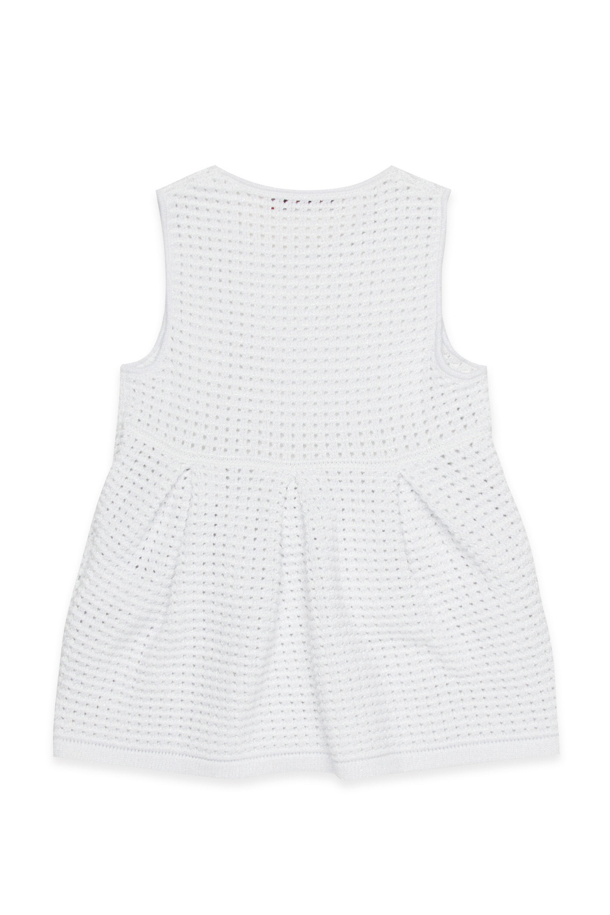 Abito maglia traforata con logo