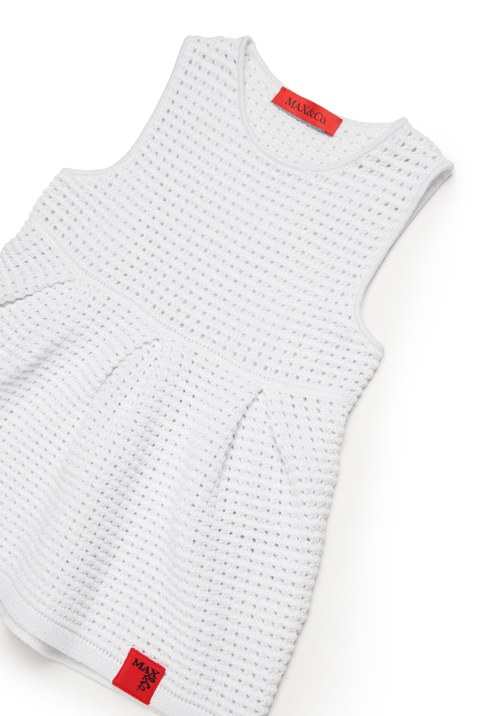 Robe en maille ajourée avec logo