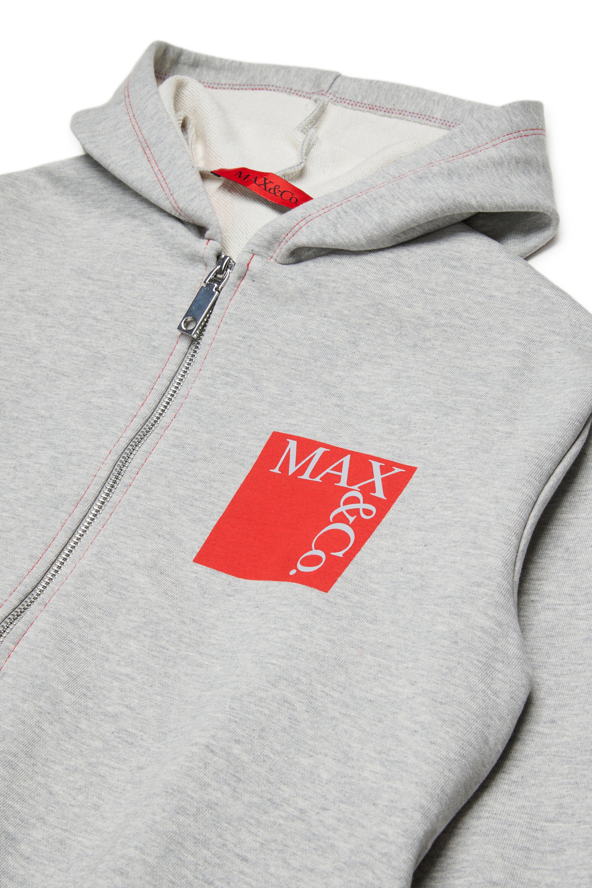 Sweat à fermeture éclair et logo