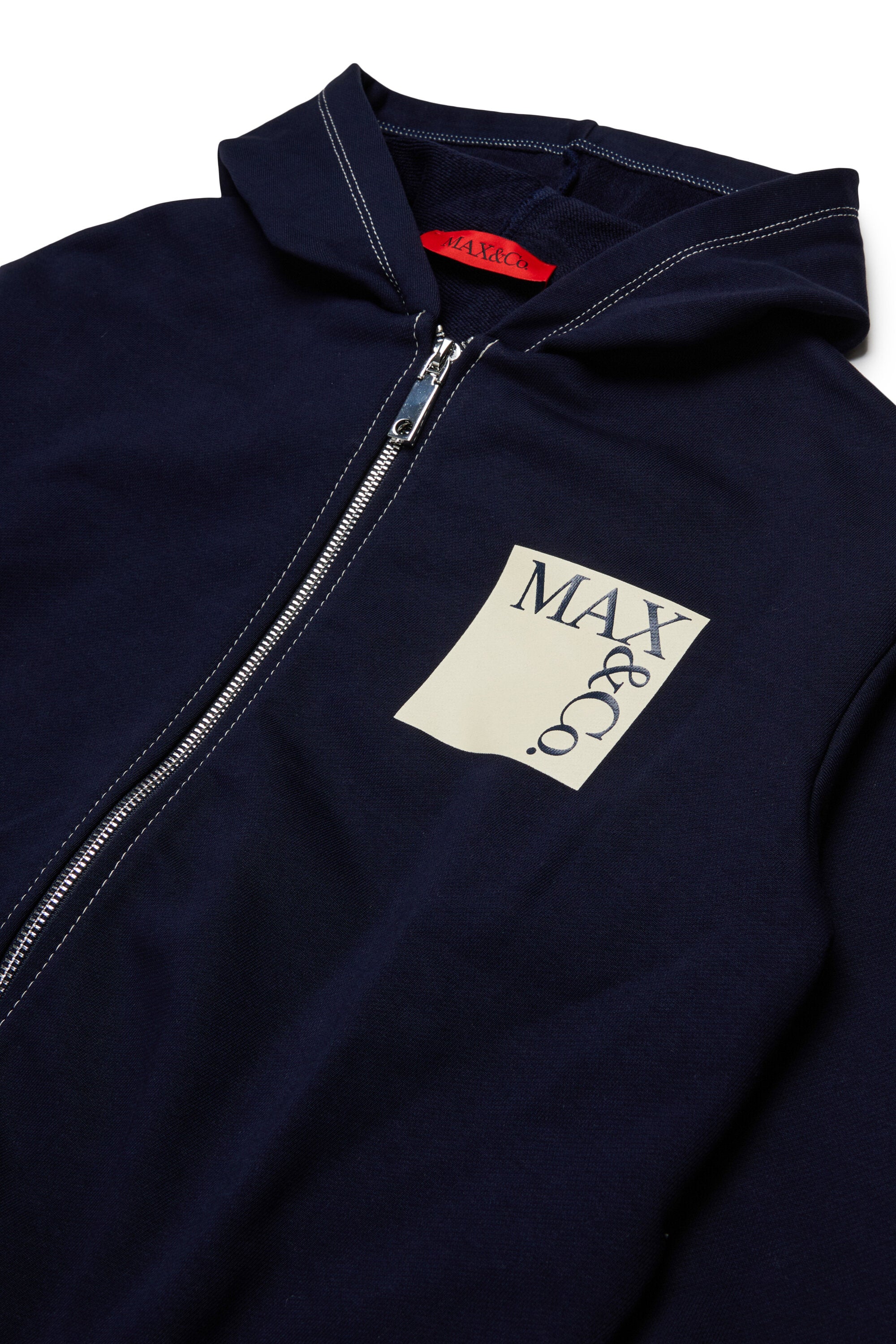 Felpa full zip con logo