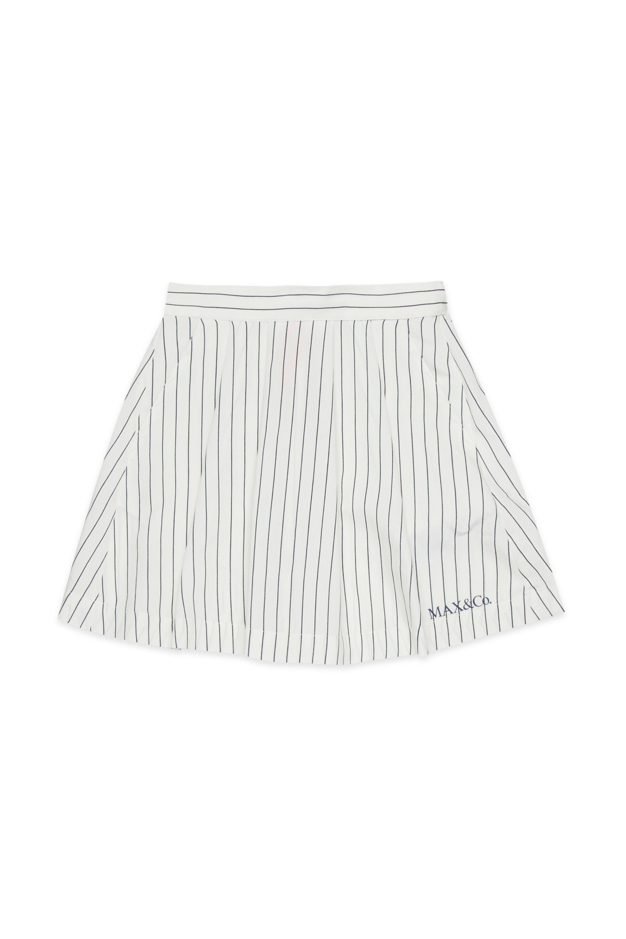 Striped skirt with logo