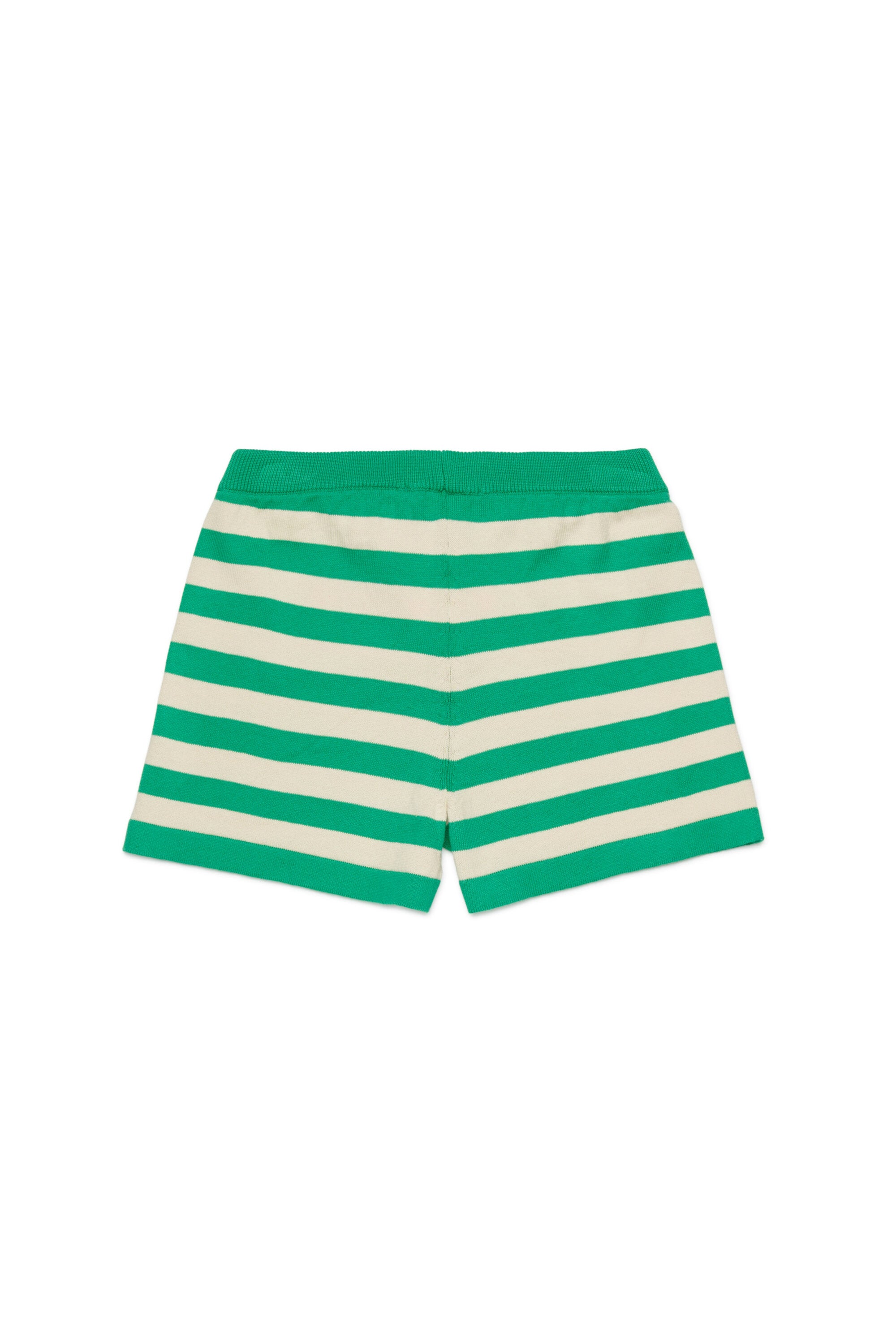 Gestreifte Strickshorts mit Logo