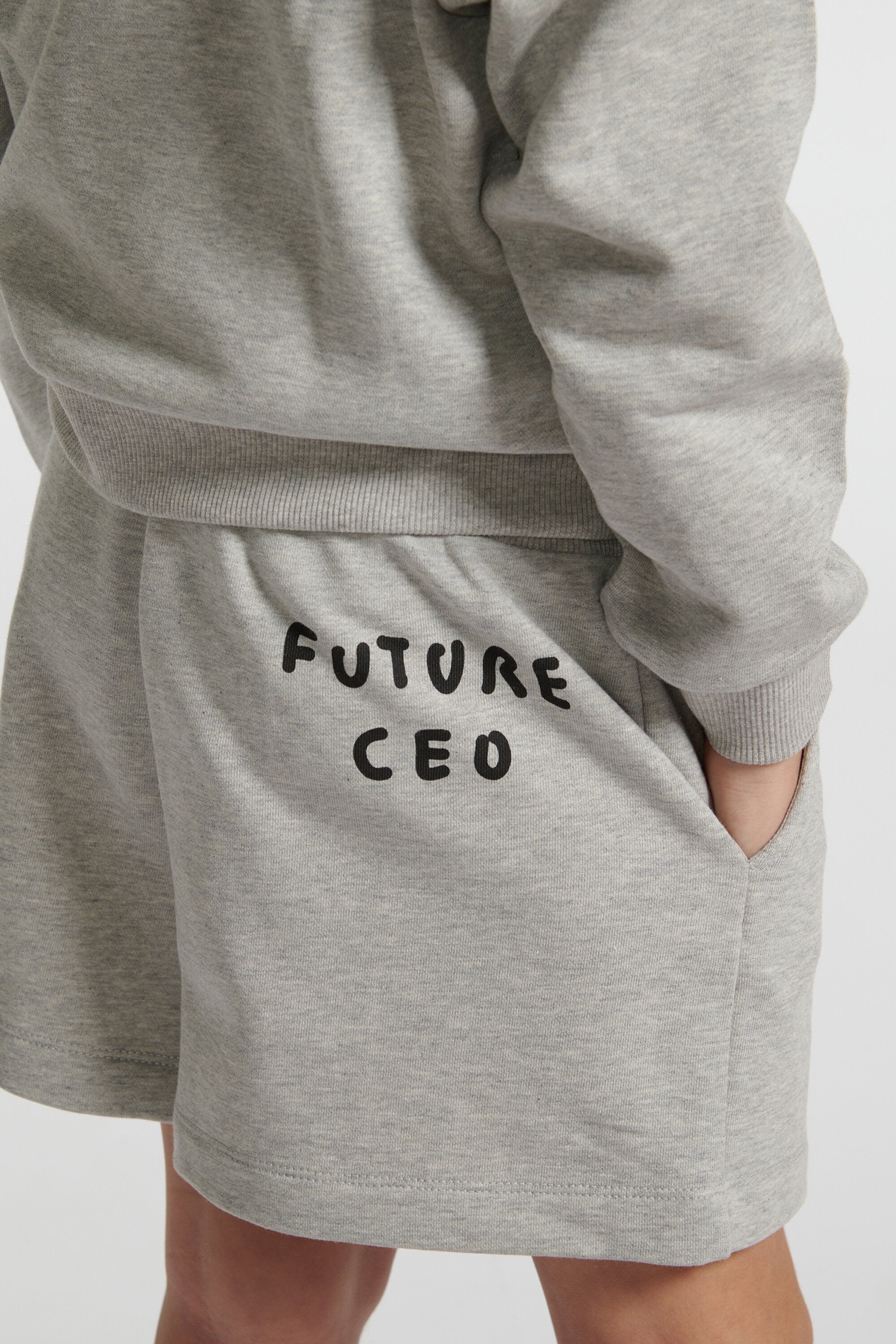 Shorts in felpa con logo