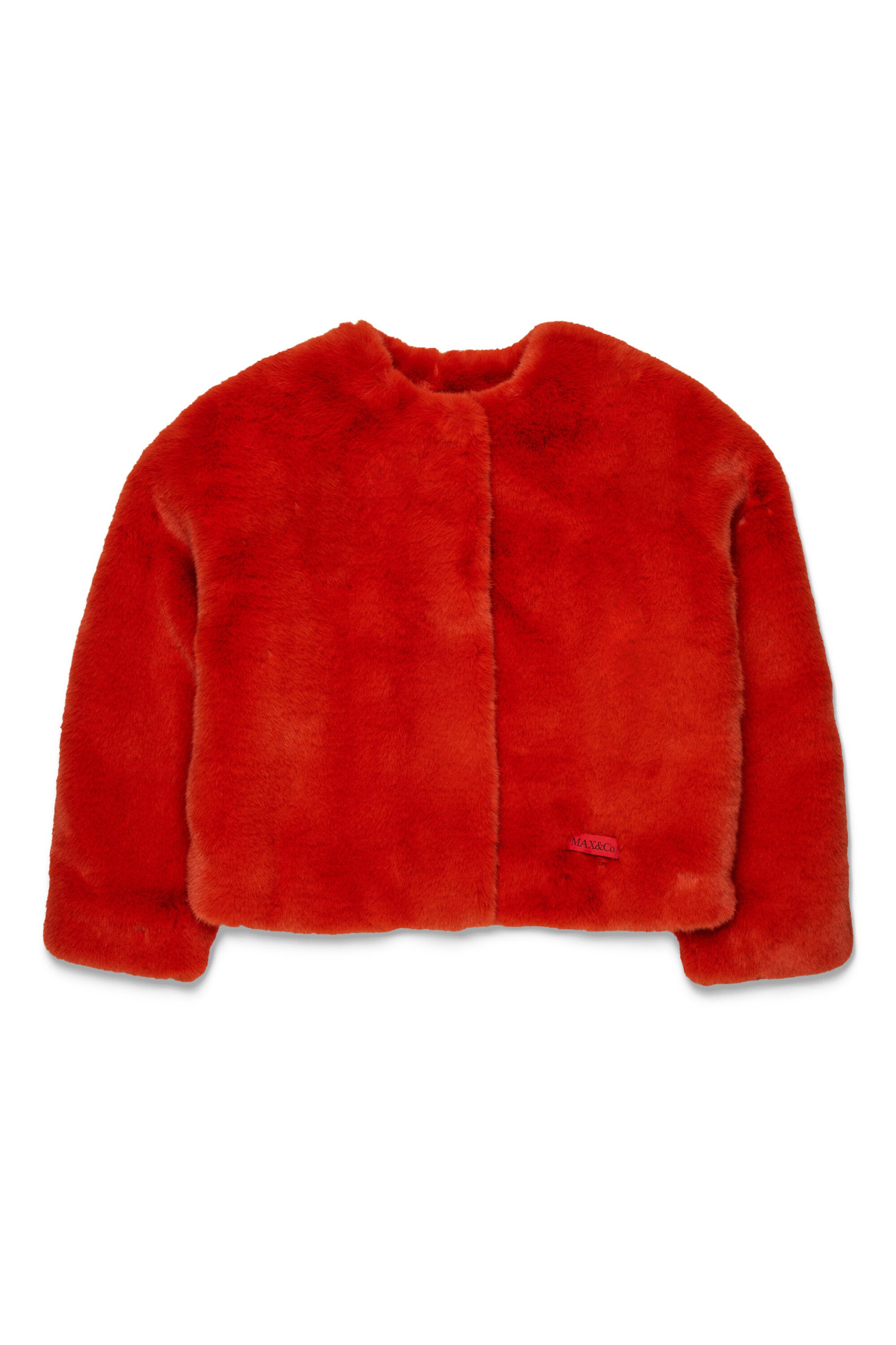 Jacke aus Kunstfell mit Logo