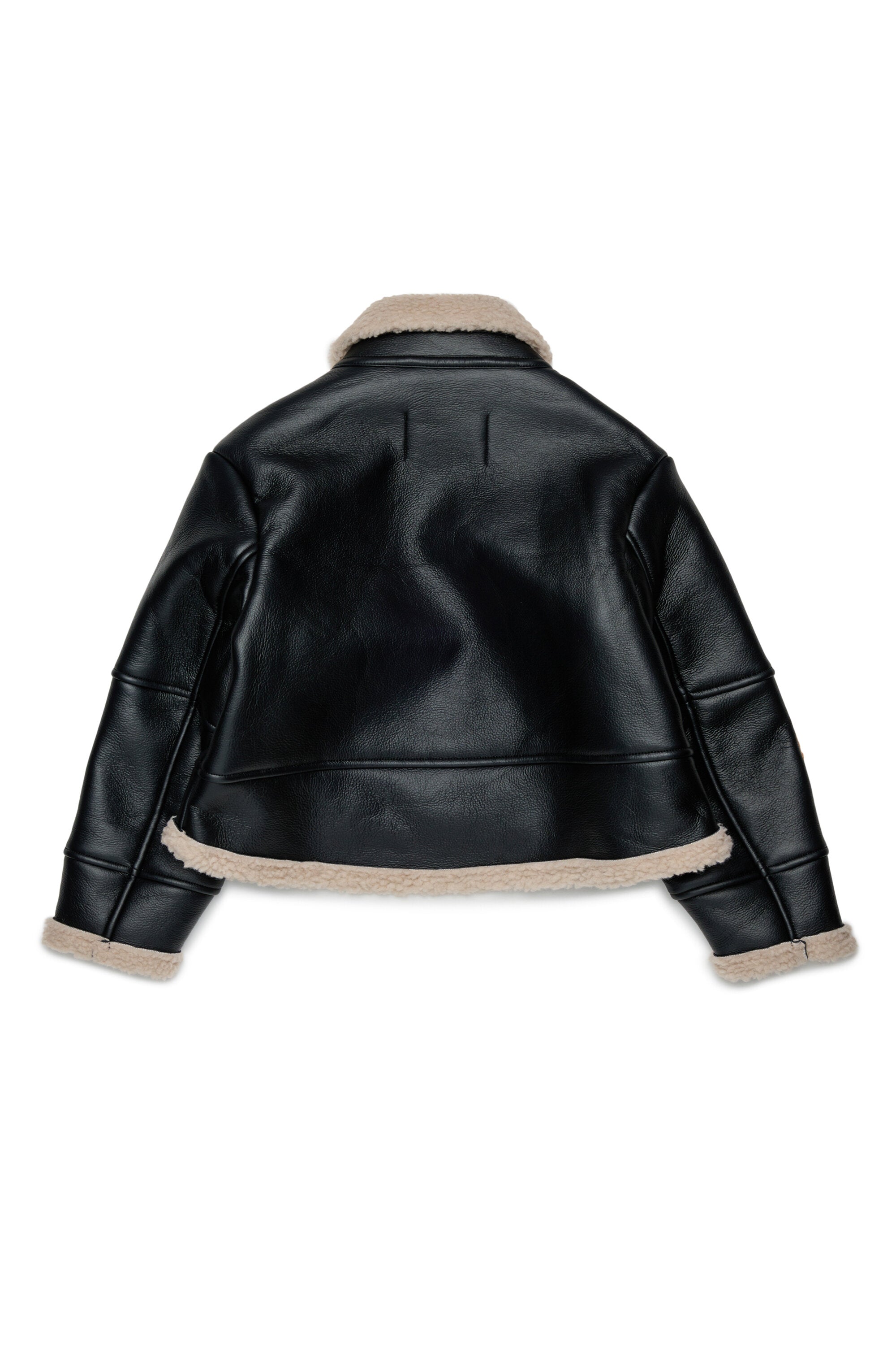 Shearlingjacke mit Logo